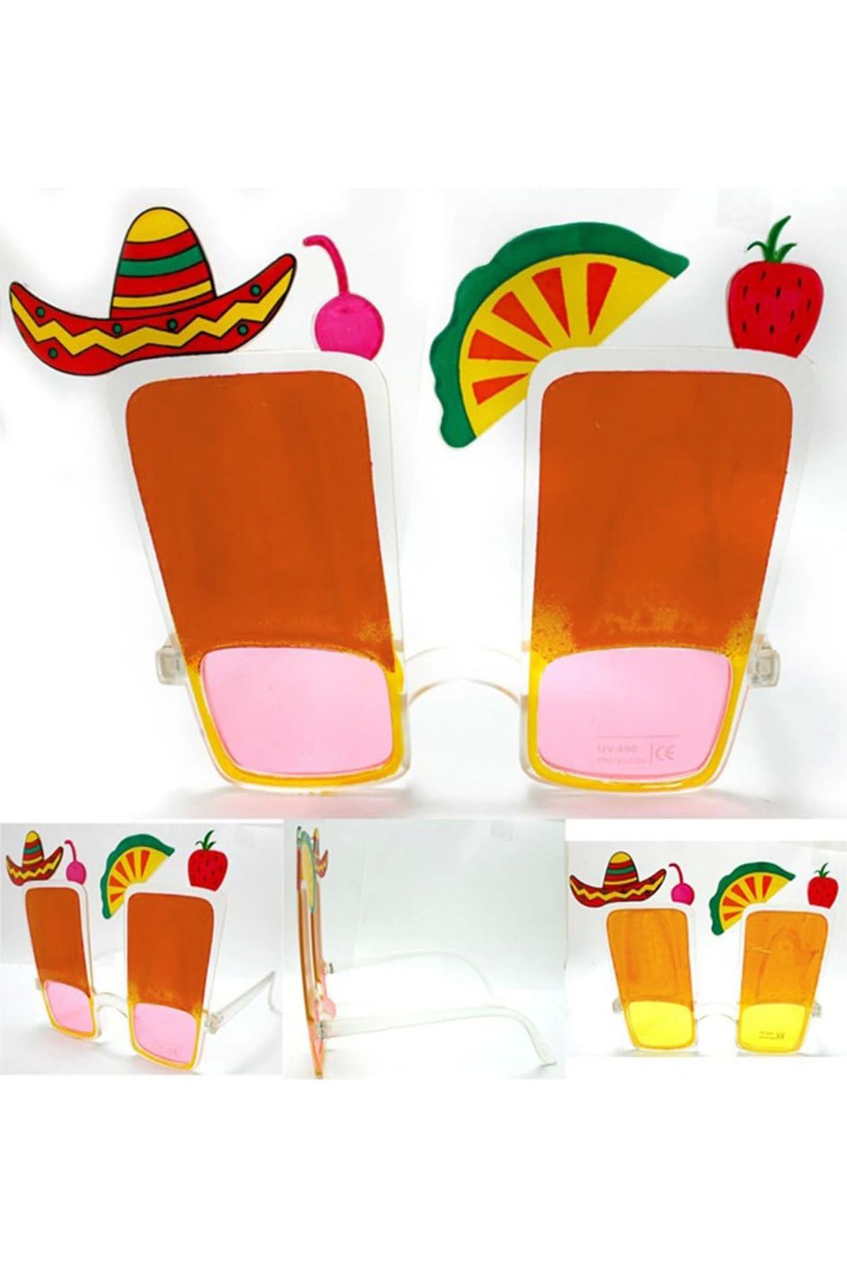 ETC Sombrero Hawaii Fiesta Meyve Figürlü Yaza Merhaba Gözlük - ETC1068-9260