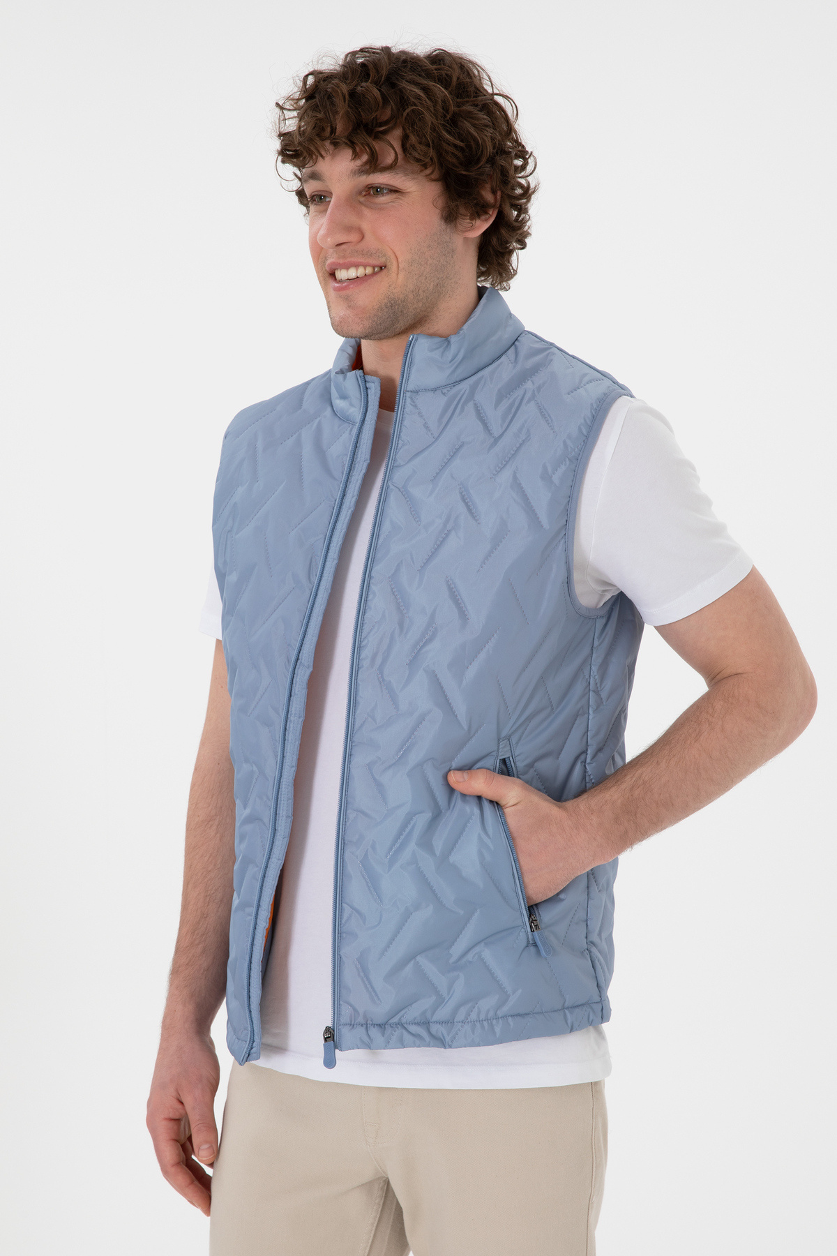 U.S. Polo Assn. Erkek Mavi Yelek 50299406-VR036 görsel 3