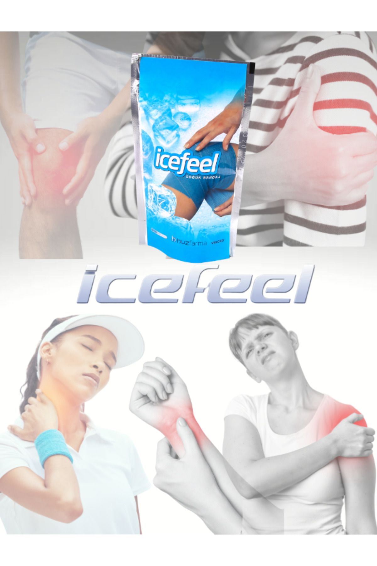 Icefeel-ضمادة باردة 10 سم × 1 م 4