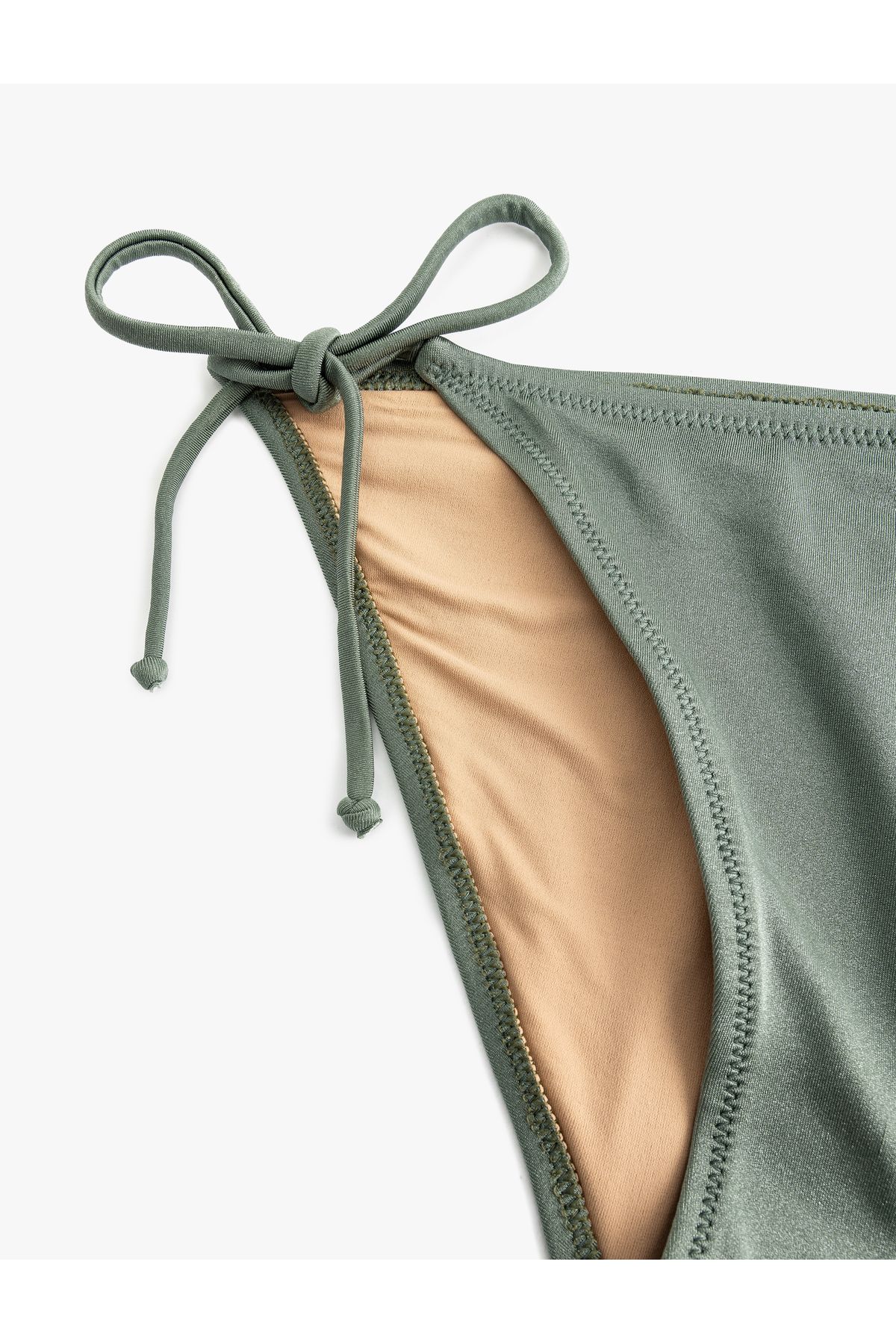 Koton-Shiny Bikini Bottom with Drawstrings on the Sides 3