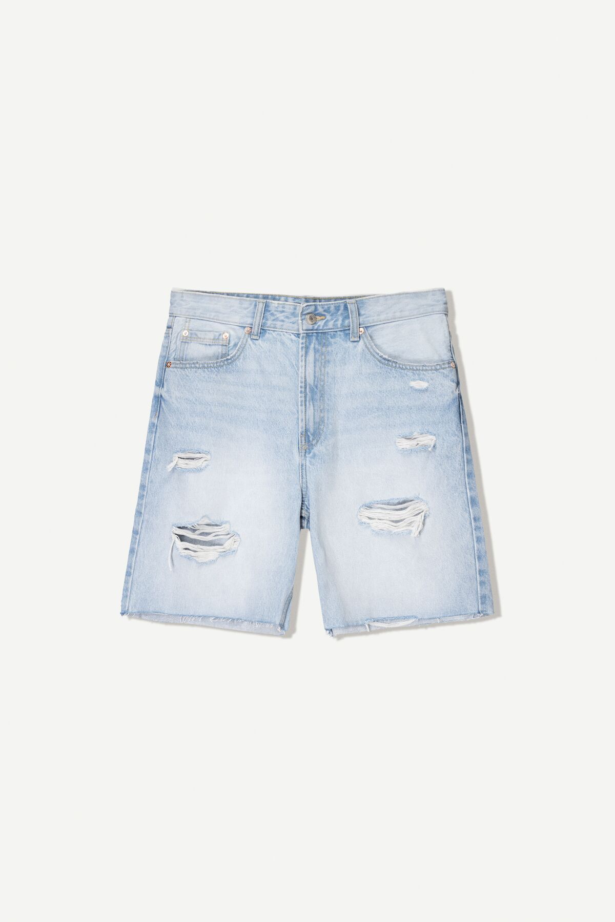 شورت برمودای جین مضطرب Bershka