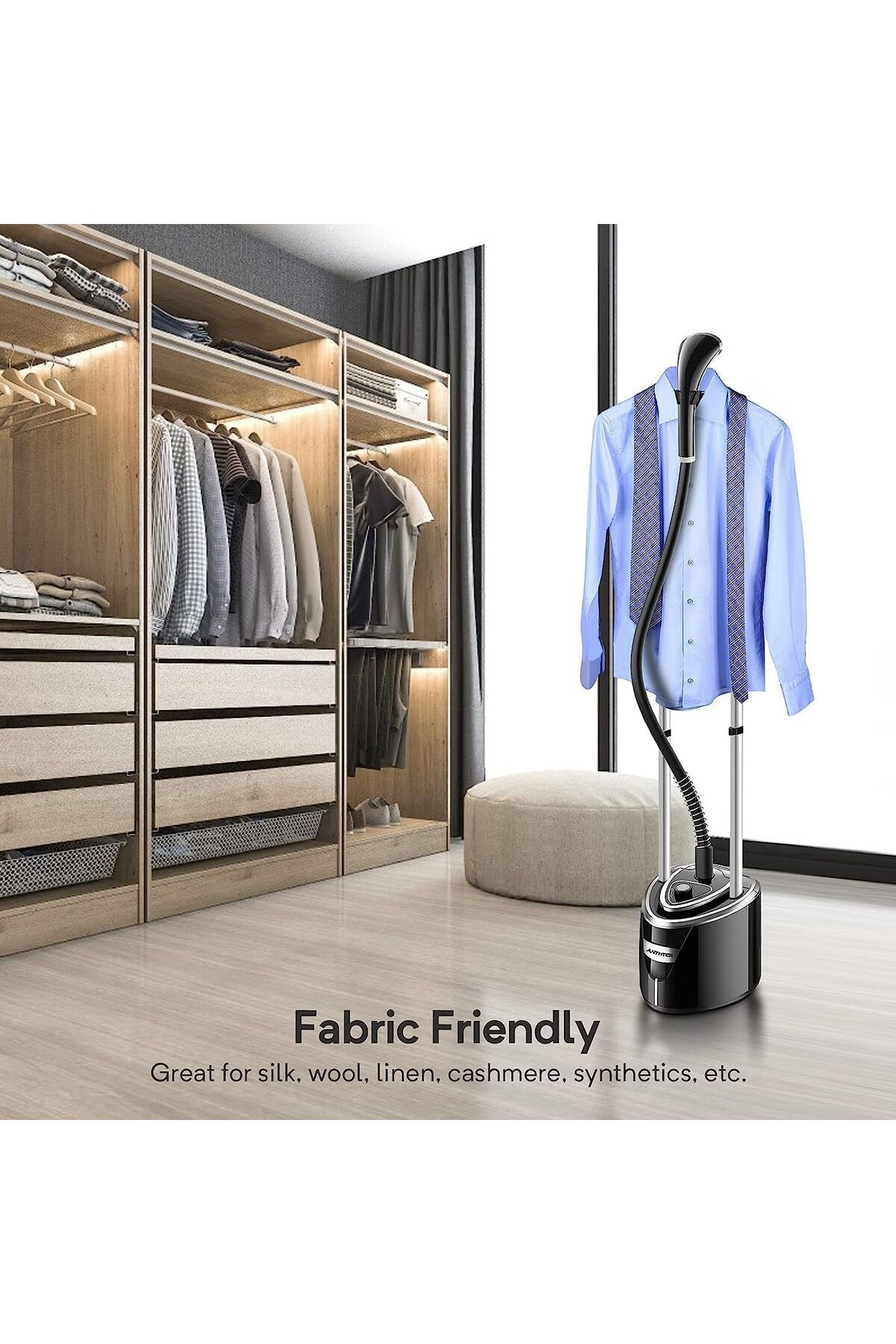 COOYA-Garment Steamer 2000W, Height Adjustable Ironing Board, 40 Second Heating Time, Heat Insulated 6