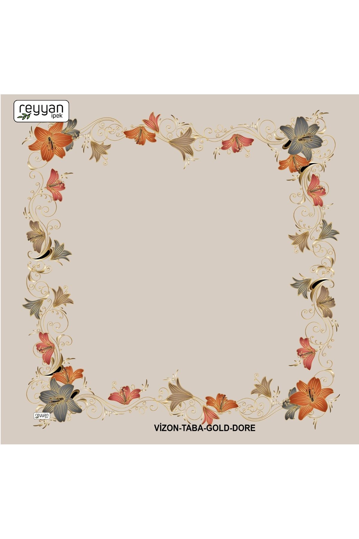 REYYAN-Silk Patterned Embroidery Cursive - Pattern-05 - Color-08 1