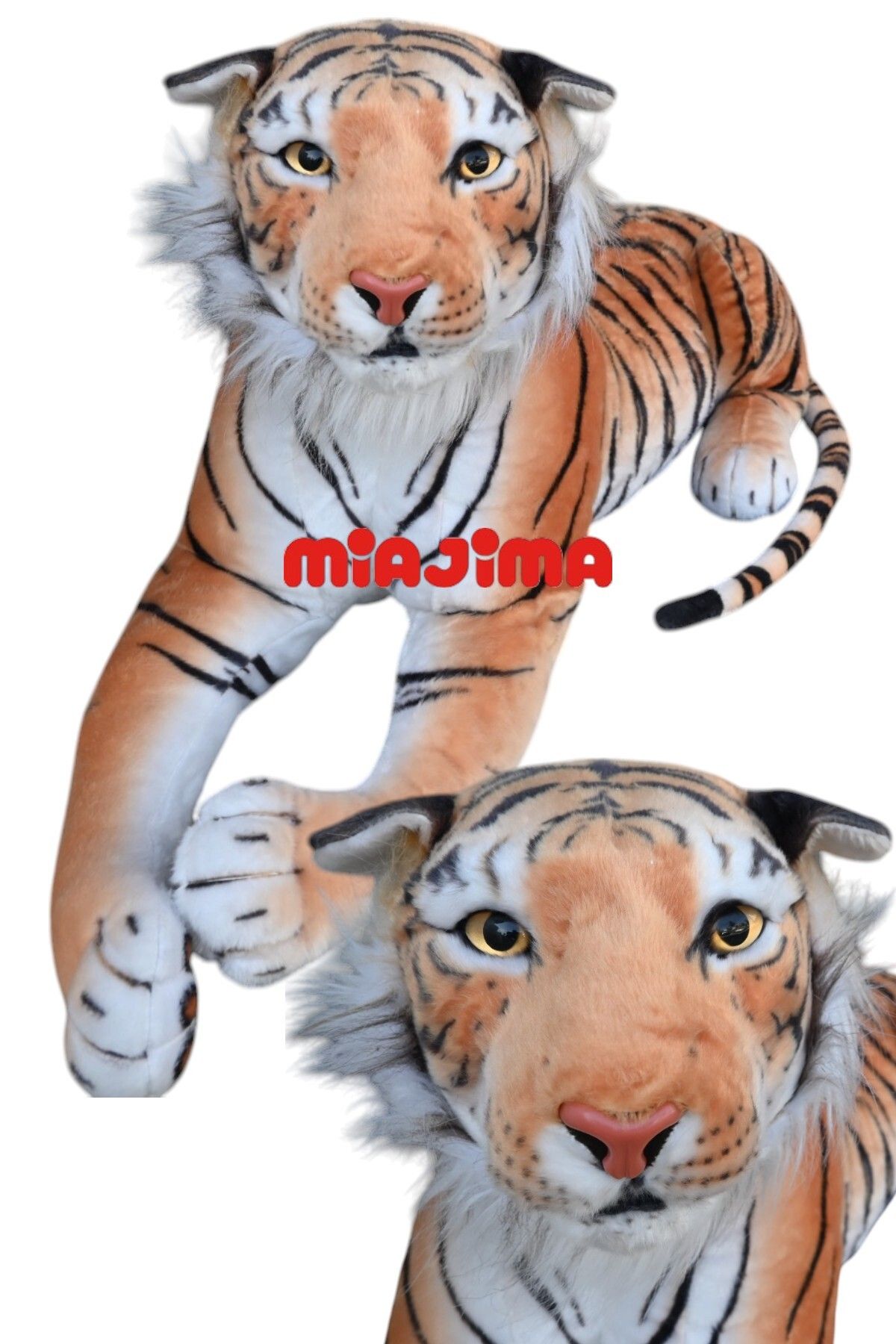 Oyuncakfabrikasi-Imported Realistic Large Plush Toy Tiger 110 cm 1