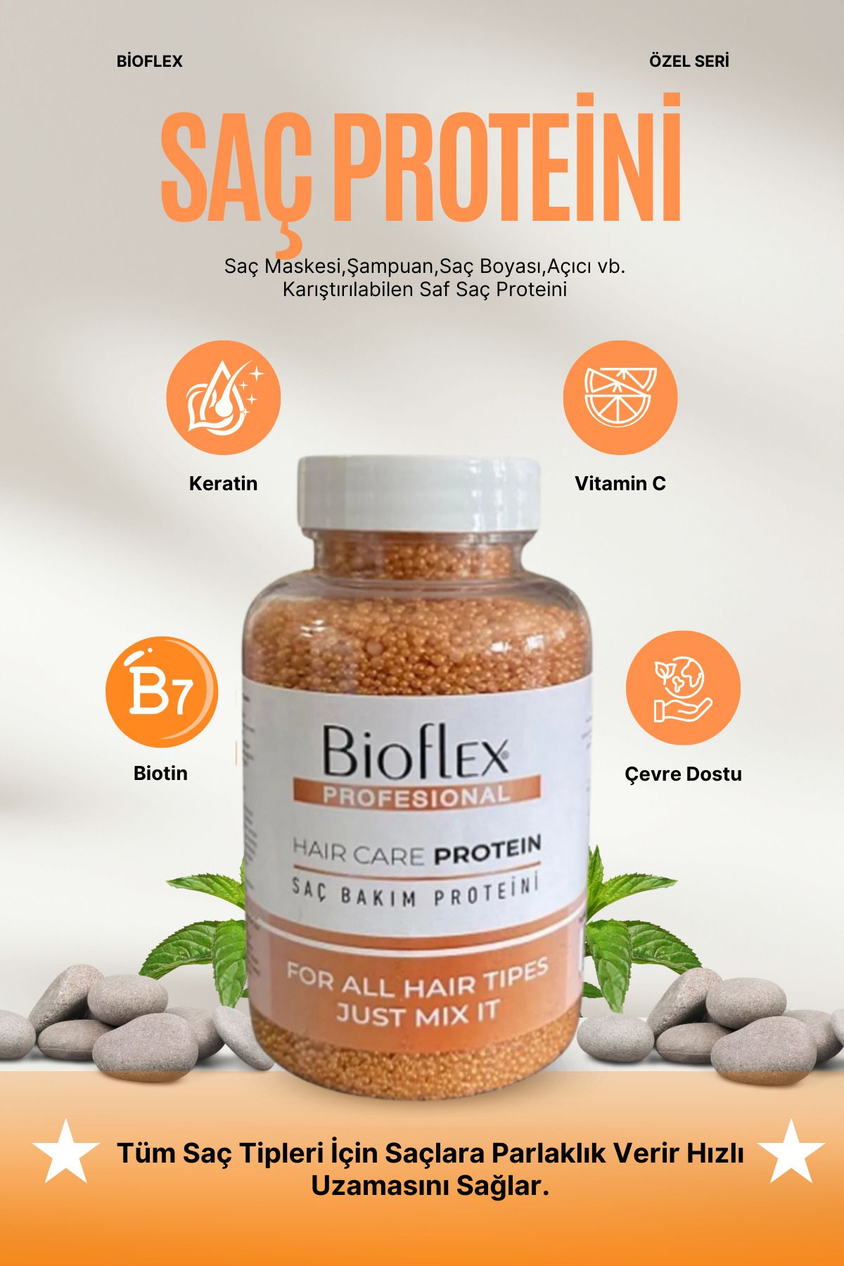 Bioflex Saç Bakım Proteini Dökülmelere / Yıpranmalara Karşı Profosyonel Saç Bakımı Özel Ürün 200 gr