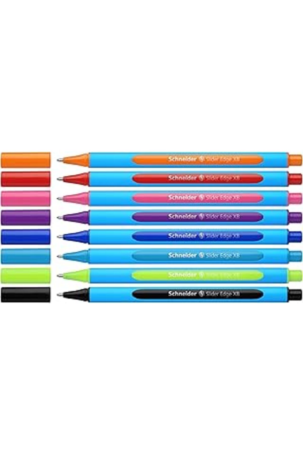 Hepta Collection Schneider 152279 Slider Edge Xb Tükenmez Kalem (Üçgen Kalem Ve Çizgi Genişliği Xb) 8 Adet, Kalem Ku