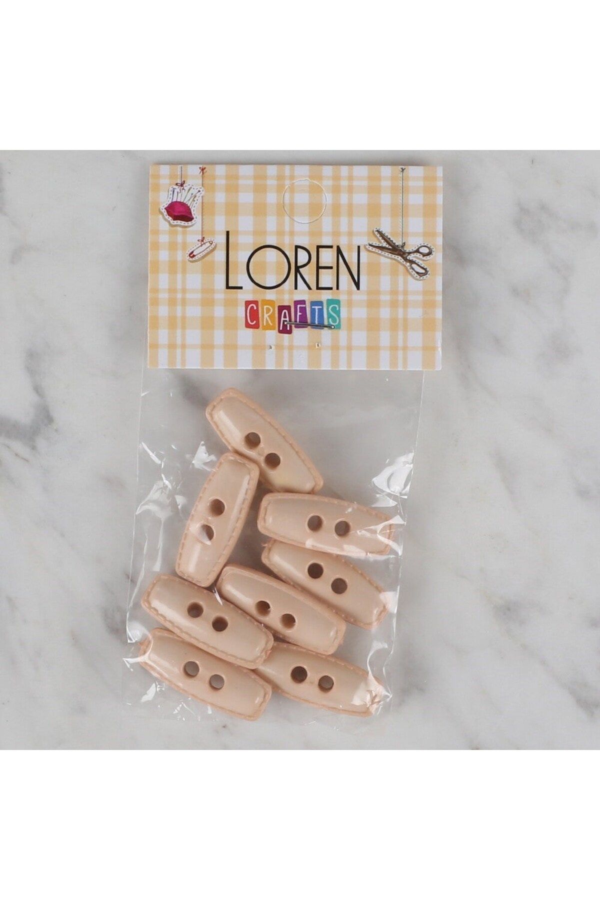 Nurum E Tİcaret Loren Crafts pudra rengi 8 li çoban düğmesi - 82