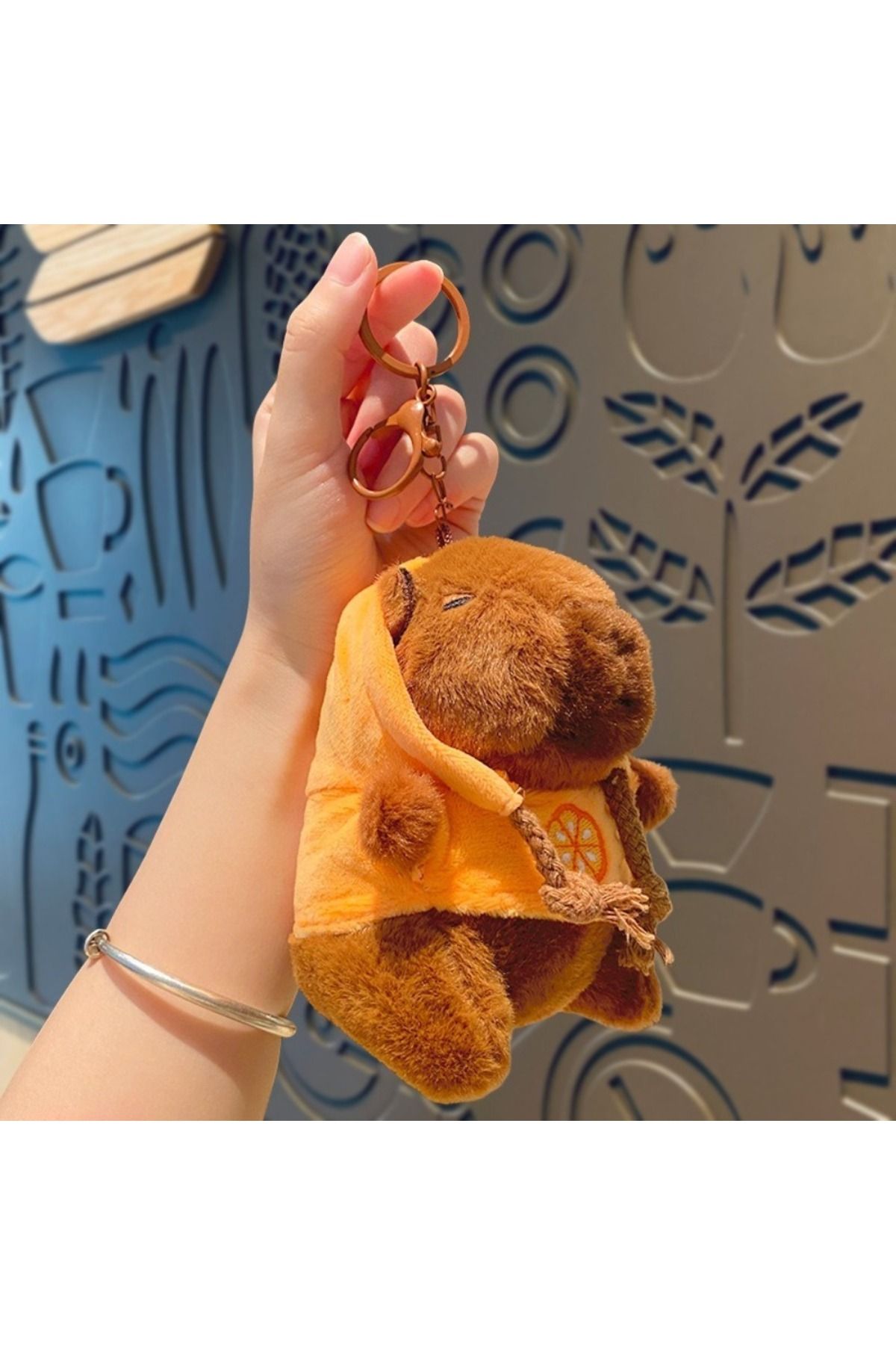 Choice-Orange-Hoodie B Cute Capybara Plush Toy Hoodie with Wings Simulation Doll Small Size Stuffed Animals 1