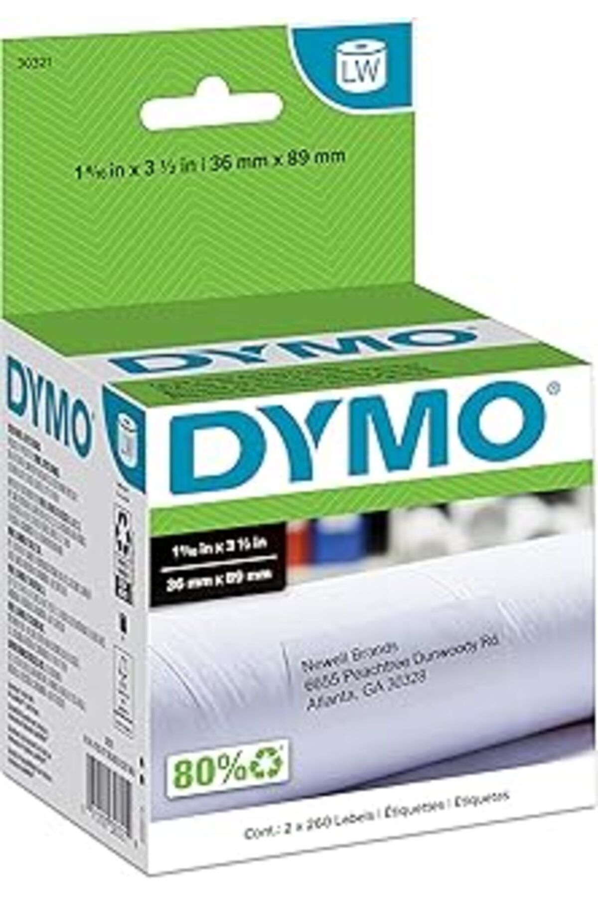 robotrend Dymo Labelwriter Etiket Yazıcıları Için Lw Büyük Posta Adresi Etiketleri, Beyaz, 1-4/10'' X 3-1/2''