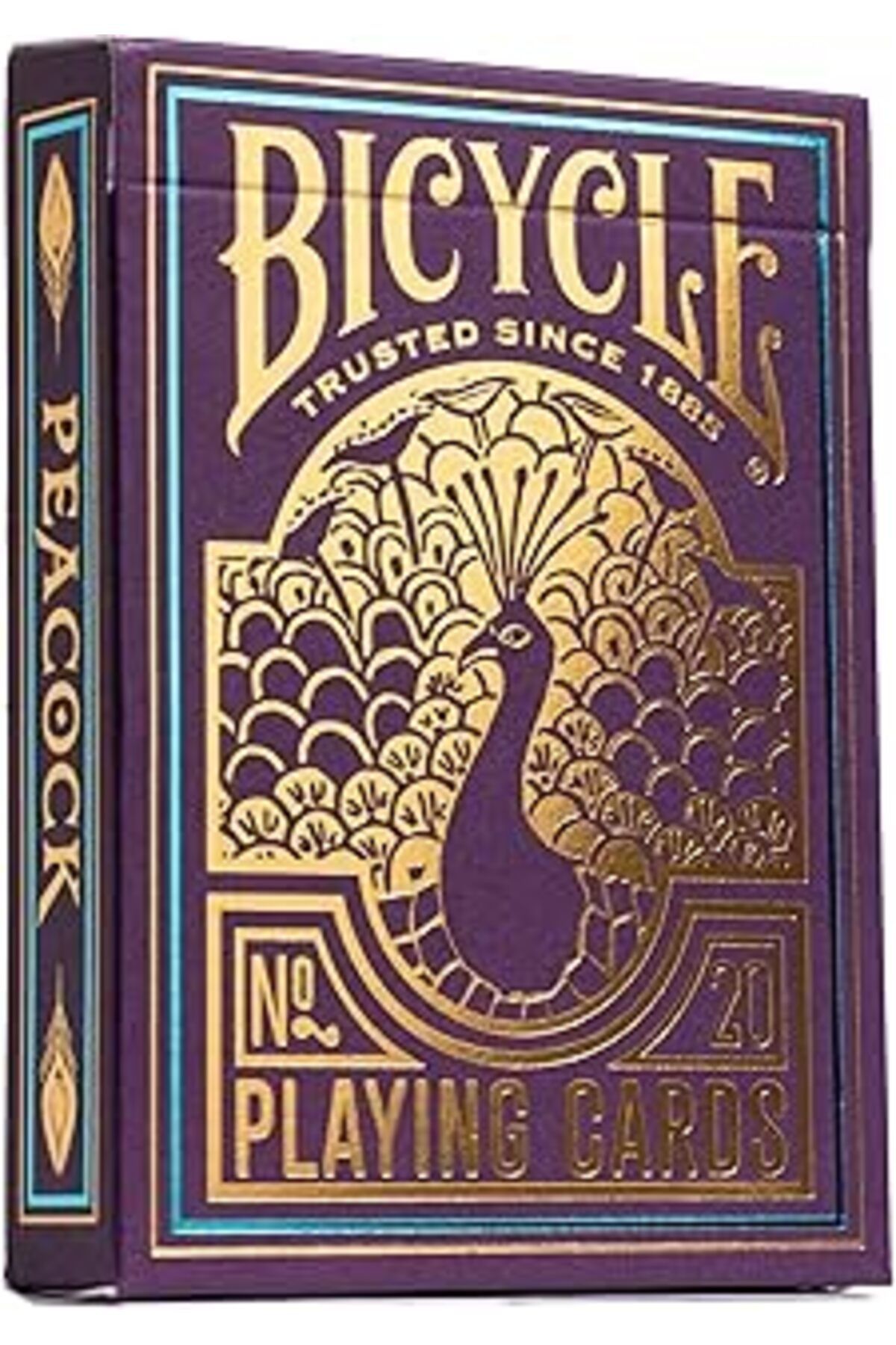 Mu Art Ahşap Bicycle Tavus Kuşu Oyun Kartları - Mor - Soğuk Folyo Premium Kart Oyunları Ve Sihir Hileleri Için O