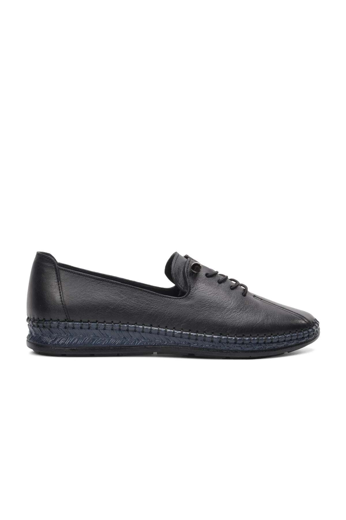 Voyager 8786 Pantofi De Damă Din Piele Neagră Nata Femeie - 40