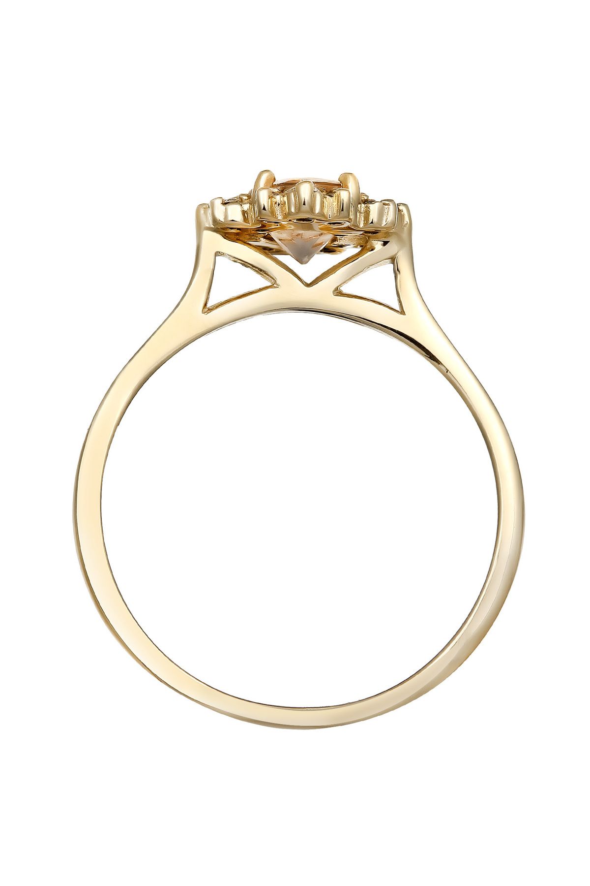 HAZE & GLORY-Diamant Morganit Verlobungsring 375 Gelbgold 3