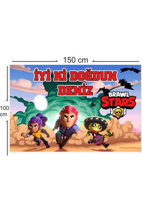 SUFİ DİJİTAL Sufi Dijital Brawlstars Doğum günü Branda afişi 100x150 cm