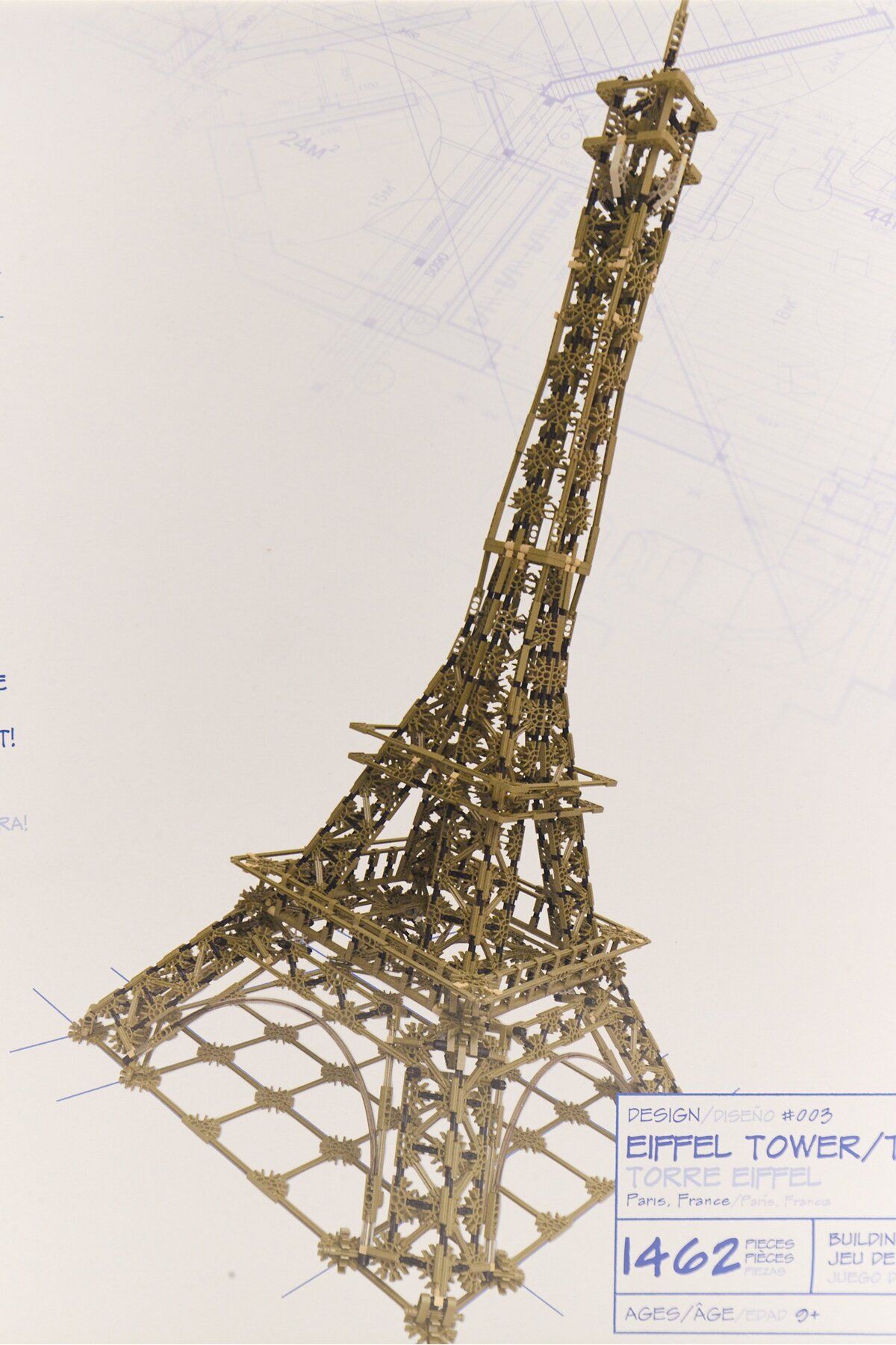 K'nex-Architecture Eiffel Tower Building Set 1462 Piece Grey 5