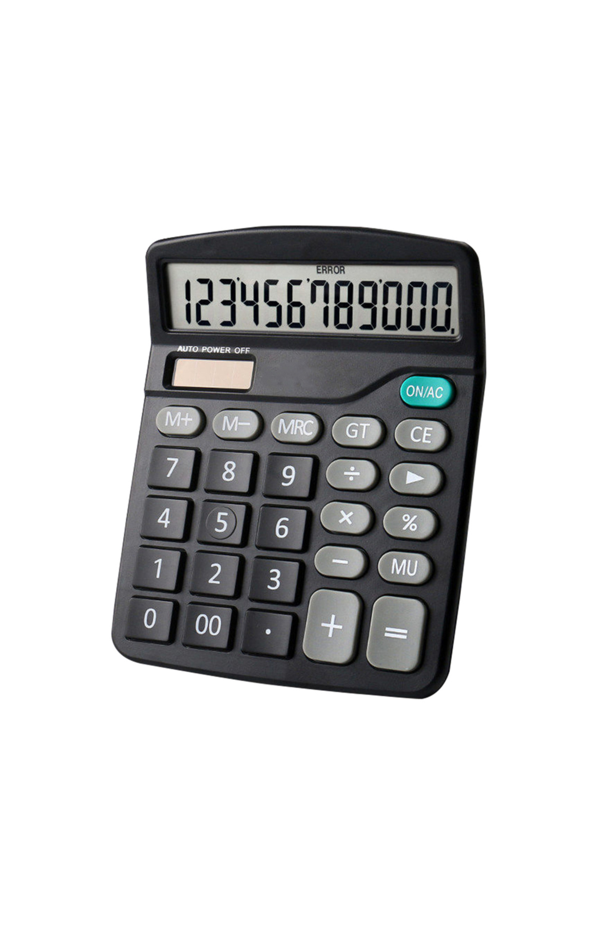 Arealer-black Desktop Calculator Standard Function Calculator with 12-Digit Large LCD Display Solar & Batter 1