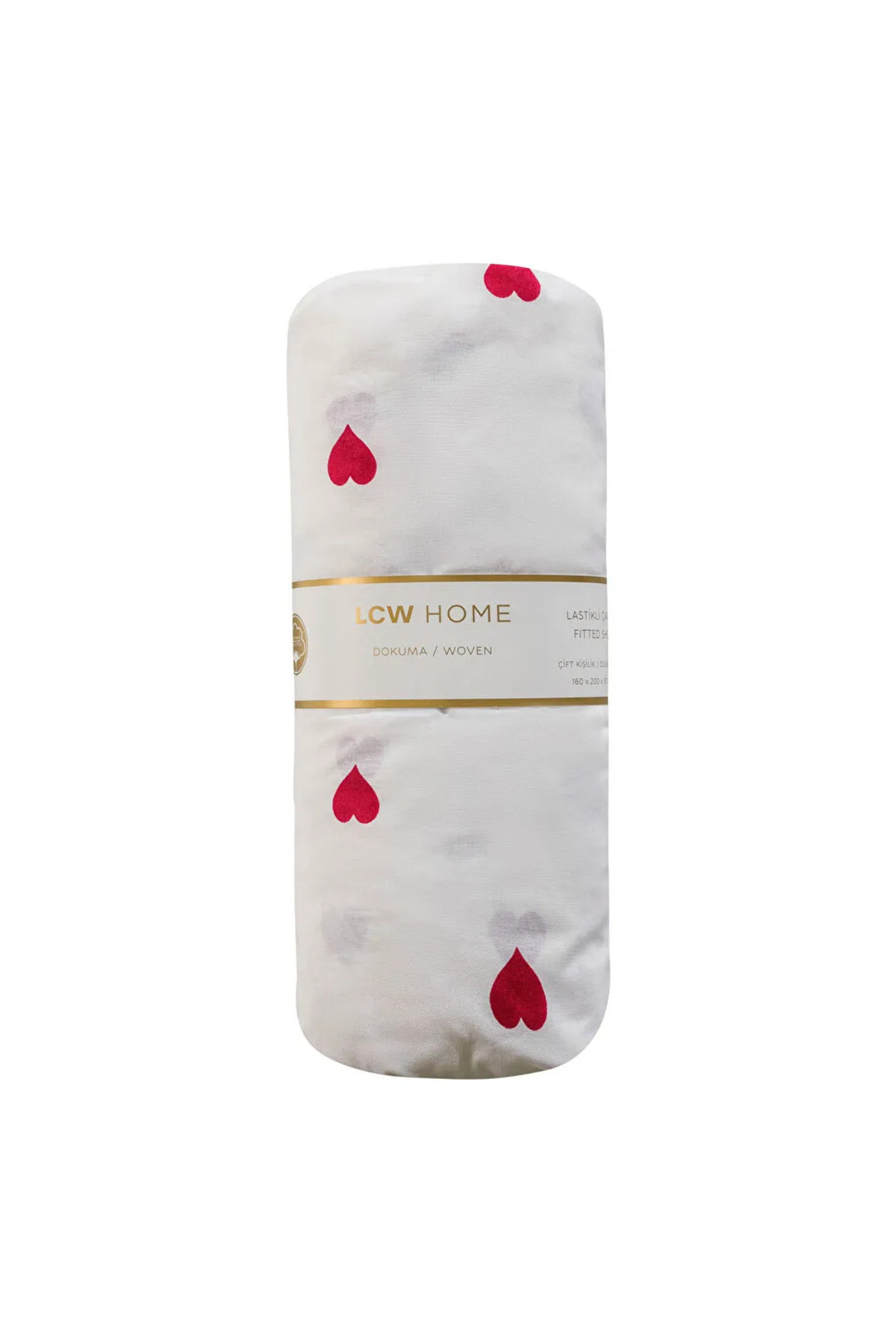 LC Waikiki-Red Heart Patterned Double Fitted Sheet 5