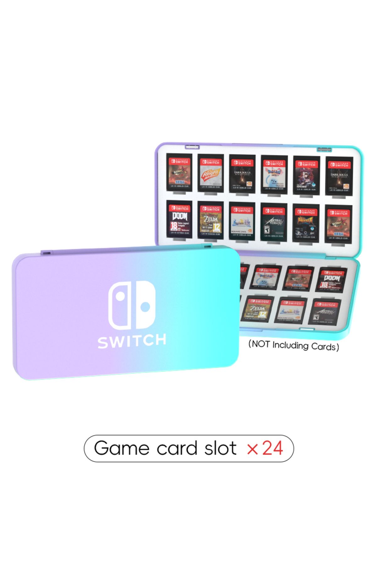 Choice-purple blue DATA FROG Switch Card Holder for Nintendo Switch Chip Storage Box Cover Game Case for Ni 1