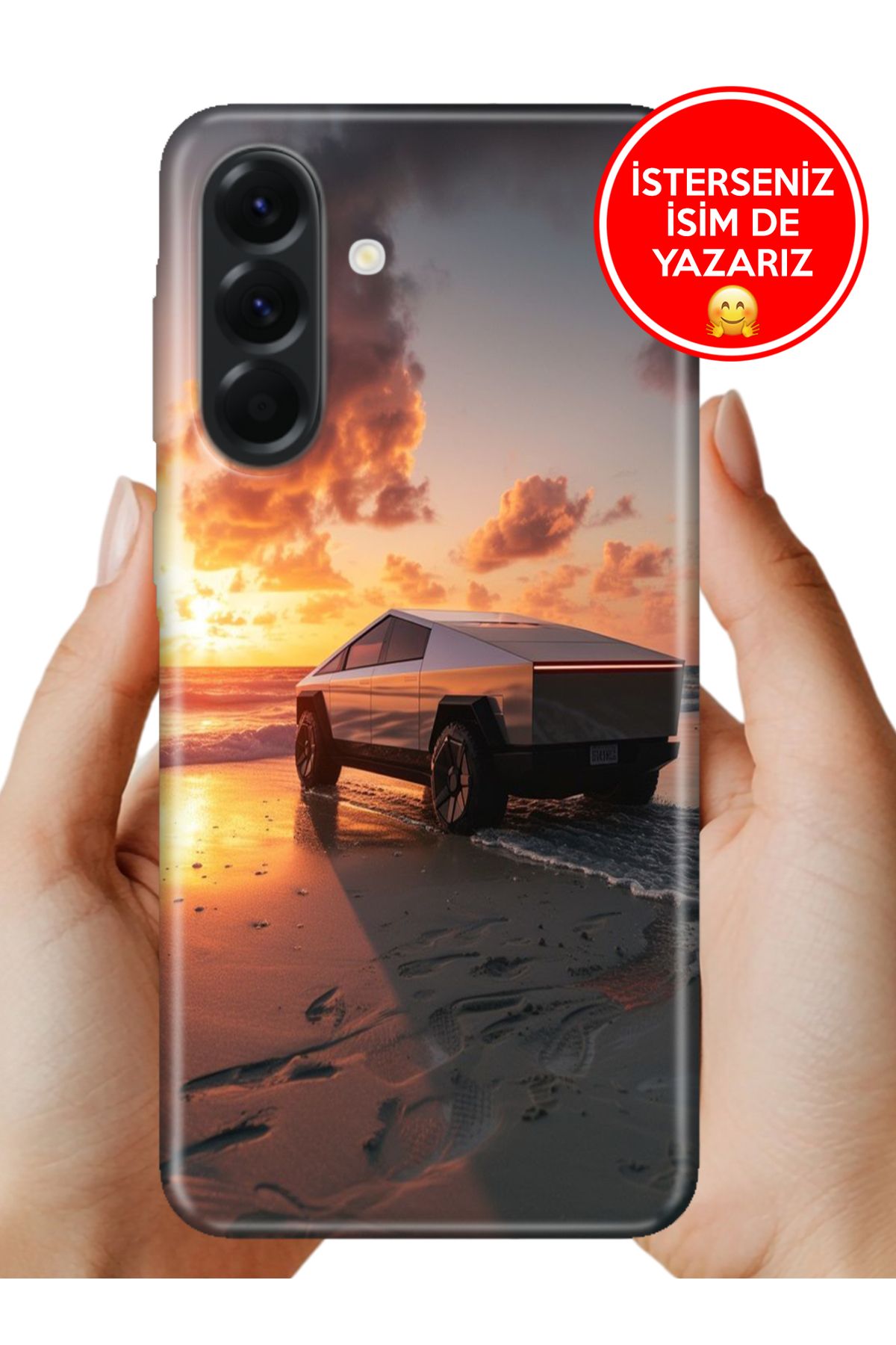Cekuonline Galaxy A36 Kılıf FullCover Resimli Desenli Silikon Cybertruck
