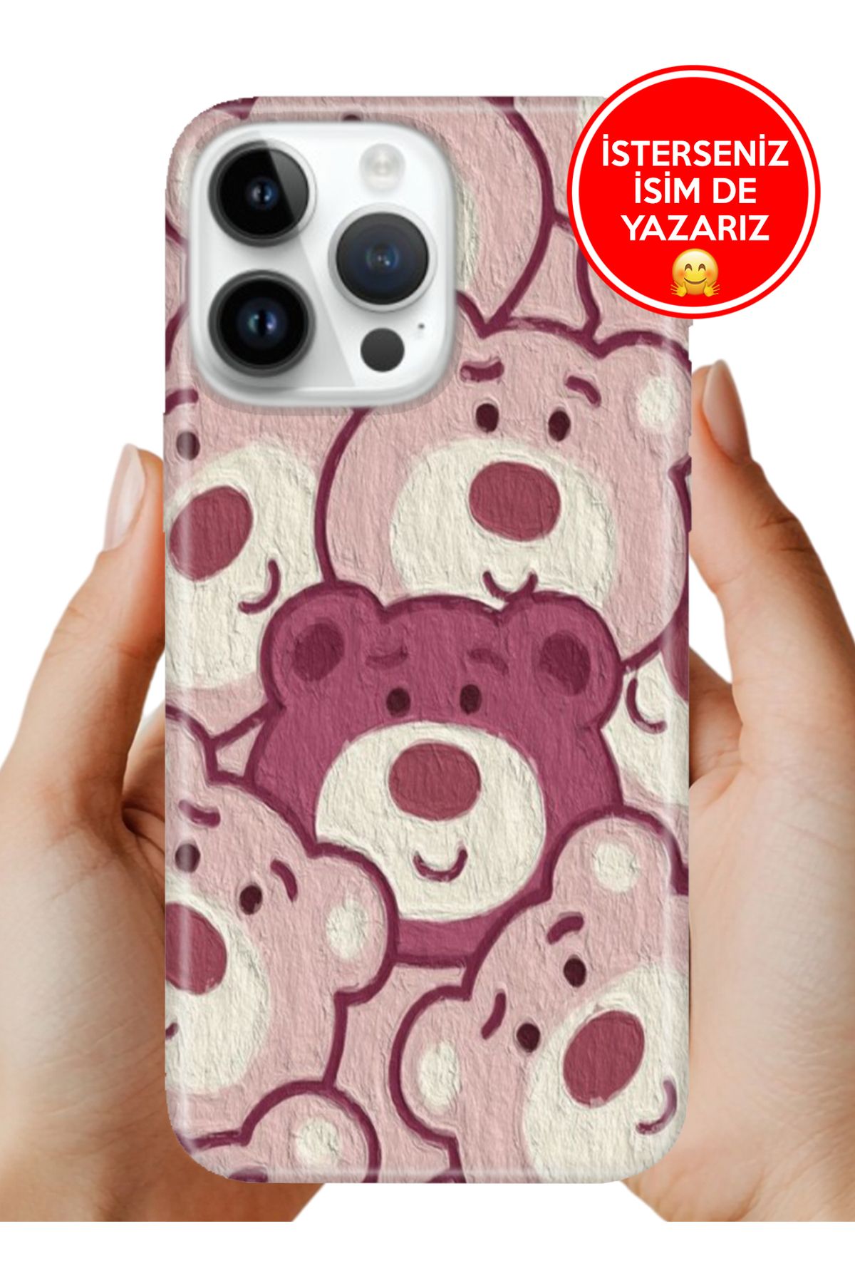 Cekuonline iPhone 15 Pro 6.1" Kılıf Baskılı Life Style Kapak Silikon Ayıcık Pattern