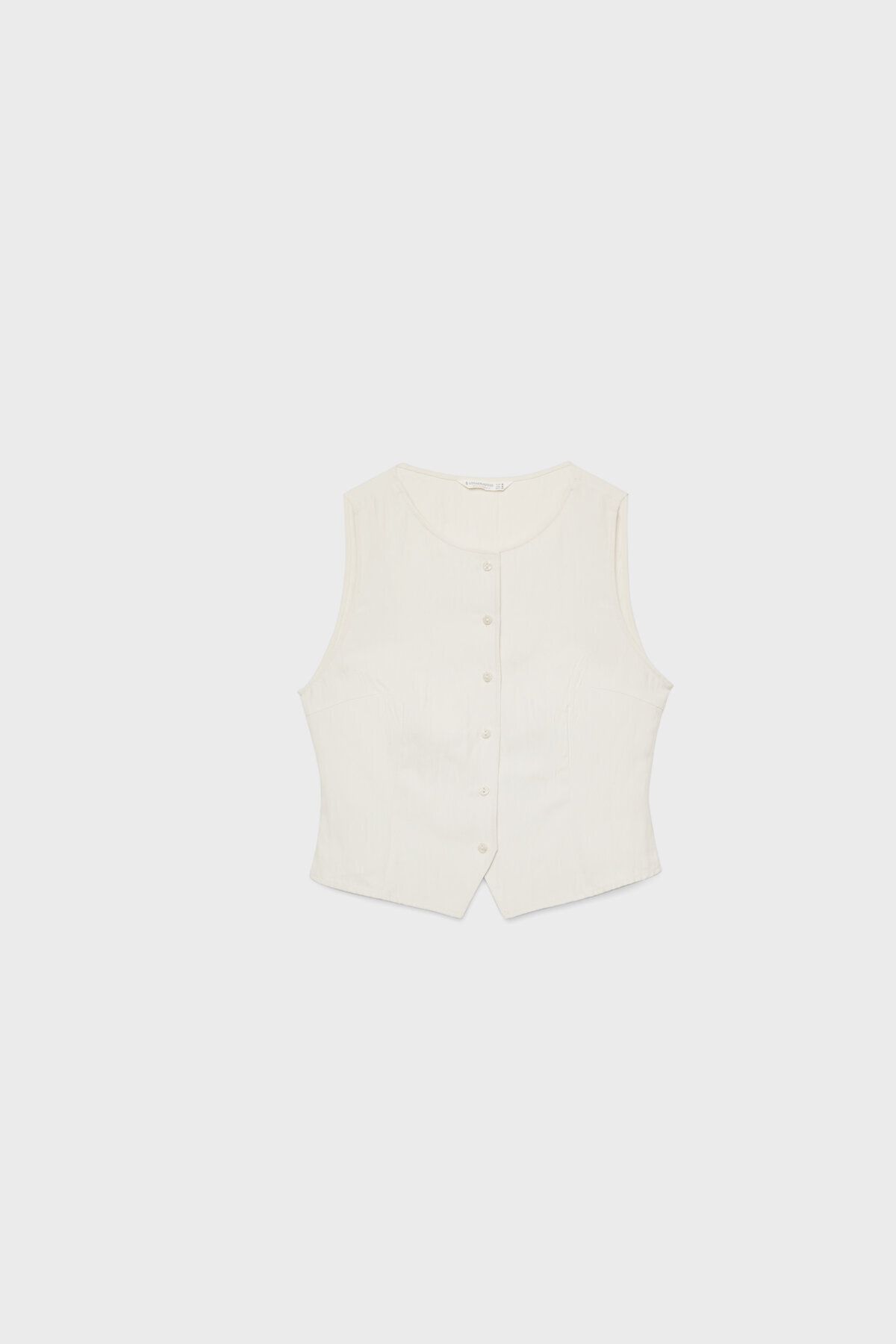 Stradivarius-Textured top with buttons 5