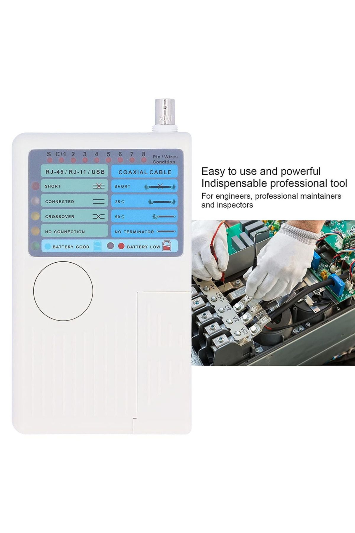 Ninth World-Professional Multi Function 4 In 1 Network Cable Tester Rj45/rj11/usb/bnc Lan Cable Cat5 Cat6 Wir... 2