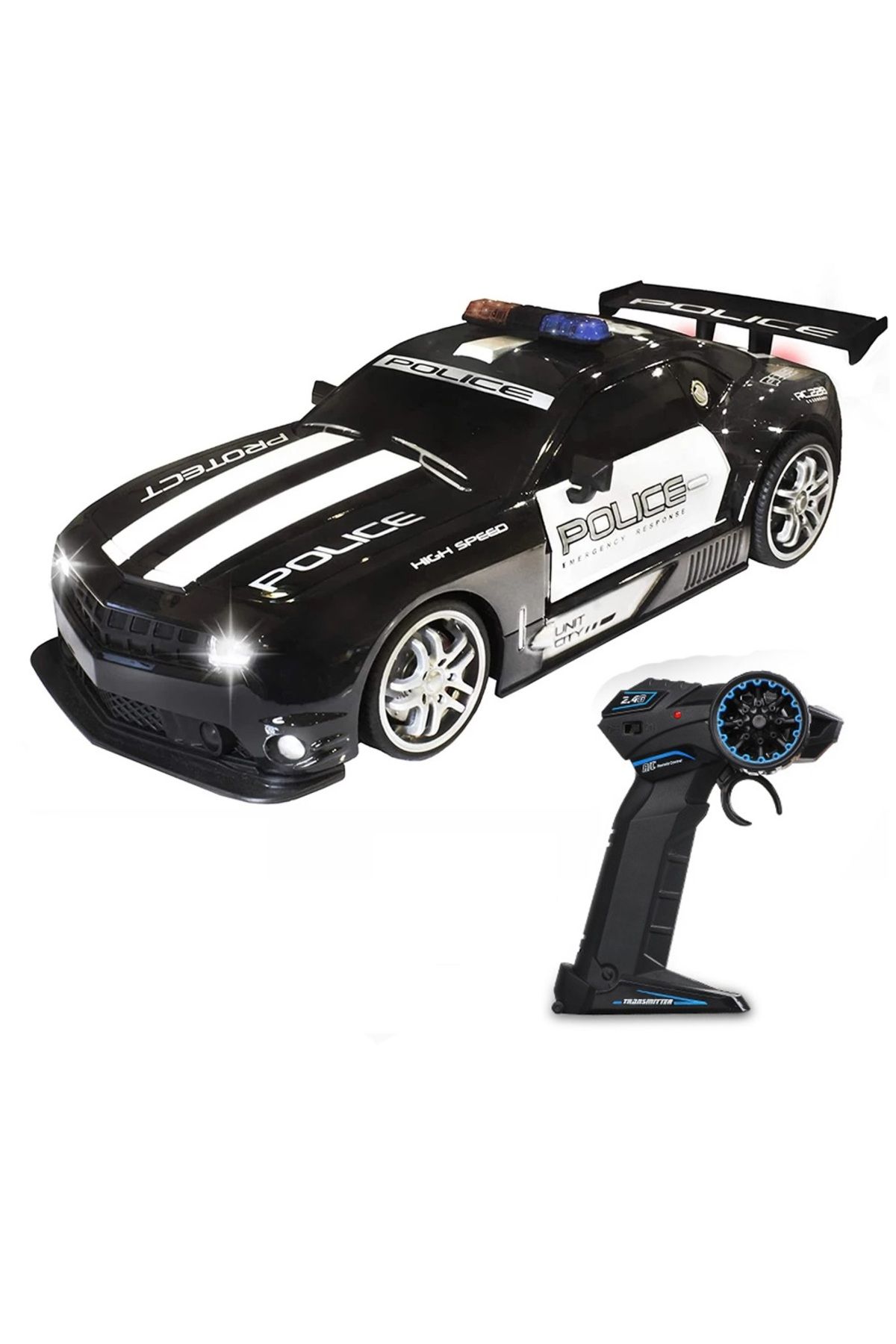 CONUSEA-1 Battery 2000 1/12 Big 2.4GHz Super Fast Police RC Car Remote Control Cars Toy with Lights Durable 1