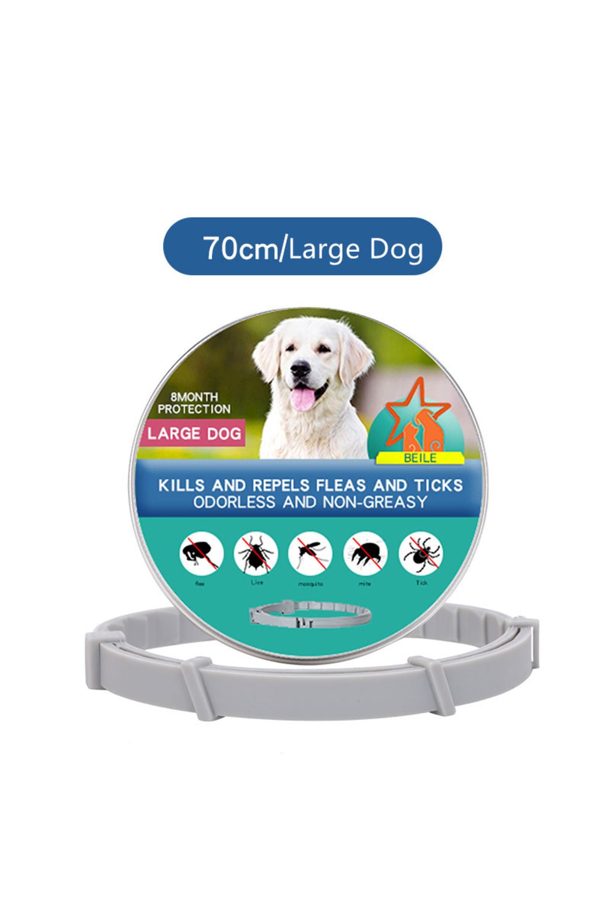 Choice-Large Dog-70cm Box Dog Anti Flea And Ticks Cats Collar Pet 8Month Protection Retractable Pet Collars 1
