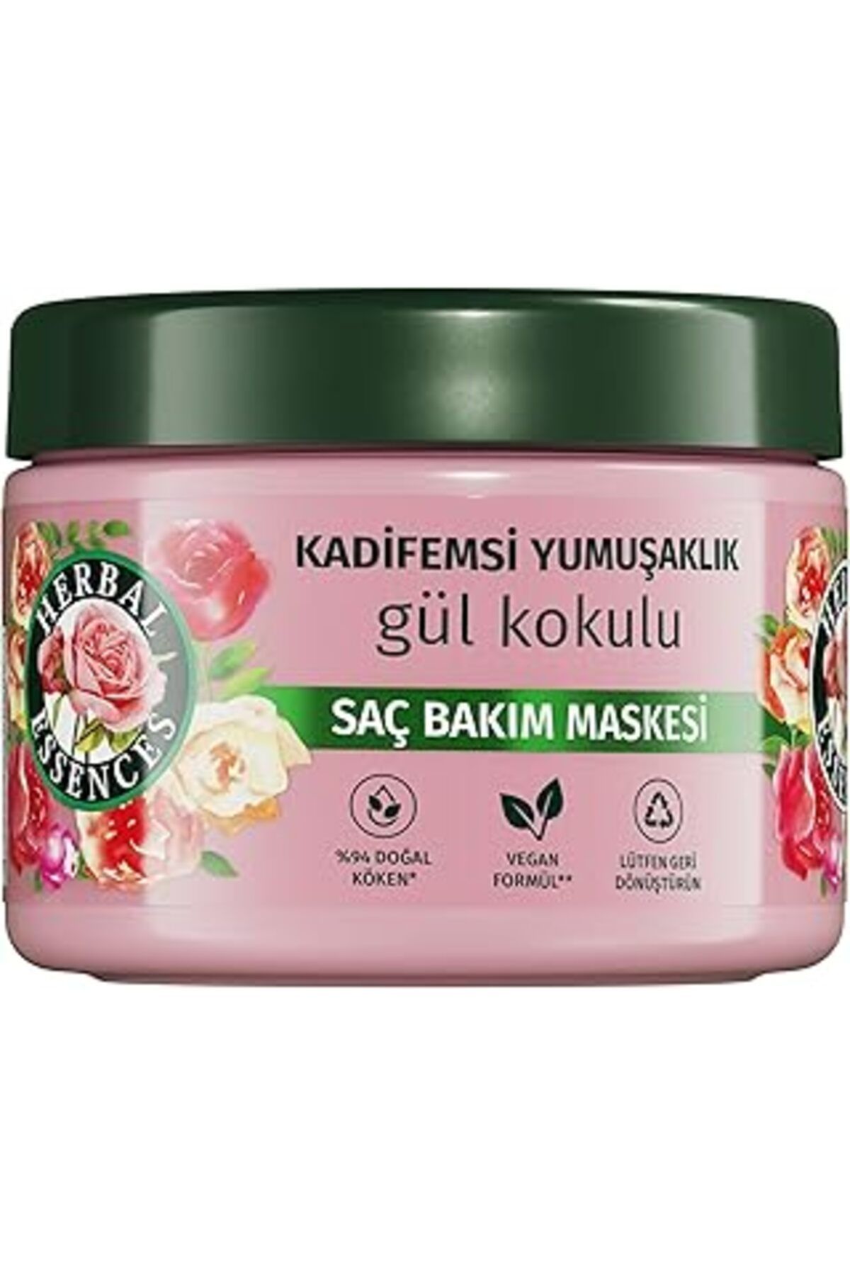 NZM TİCARET Herbal S Kadife Yumuşaklık Gül Kokulu Saç Bakım Maskesi 300Ml