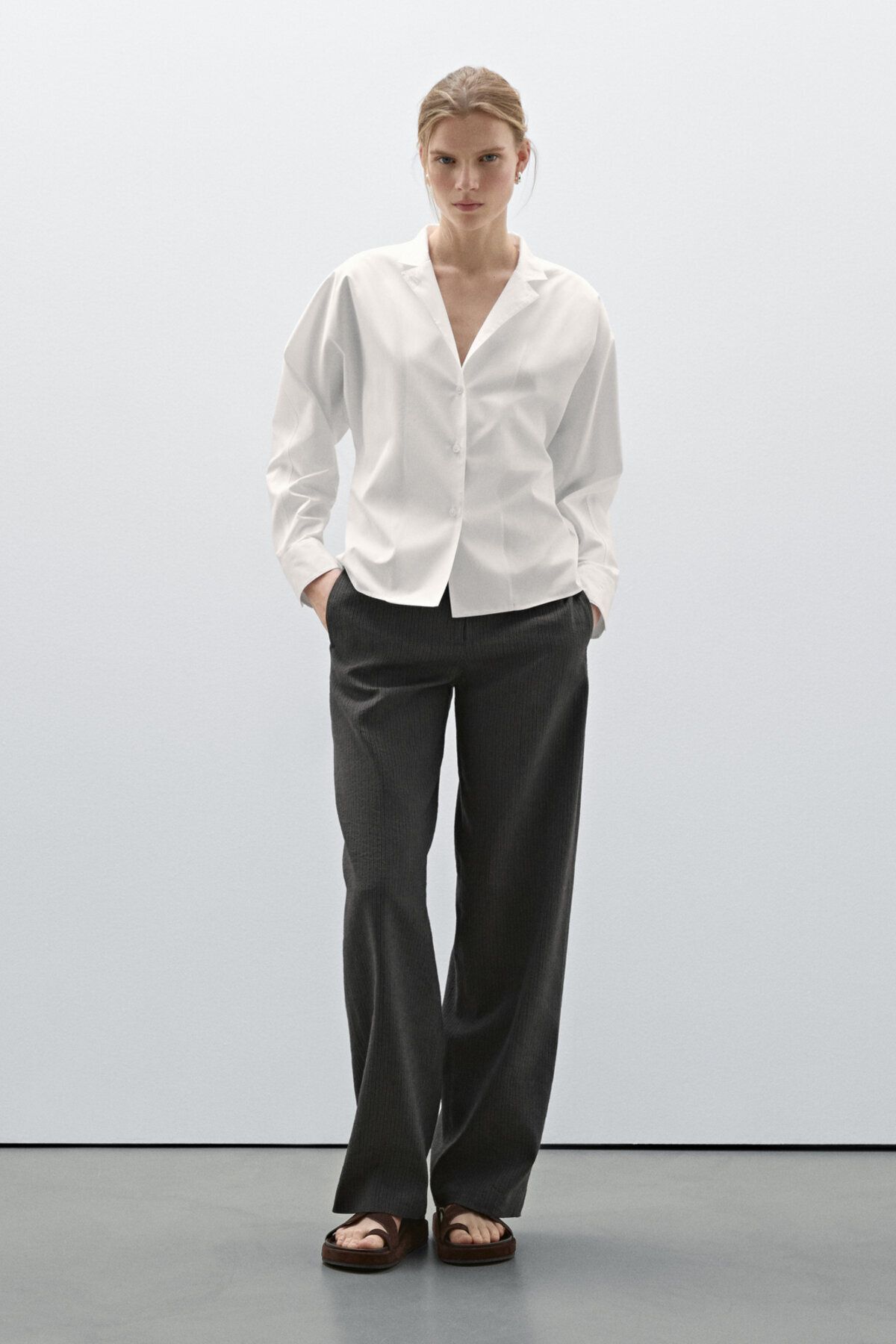 Massimo Dutti %100 pamuklu poplin gömlek