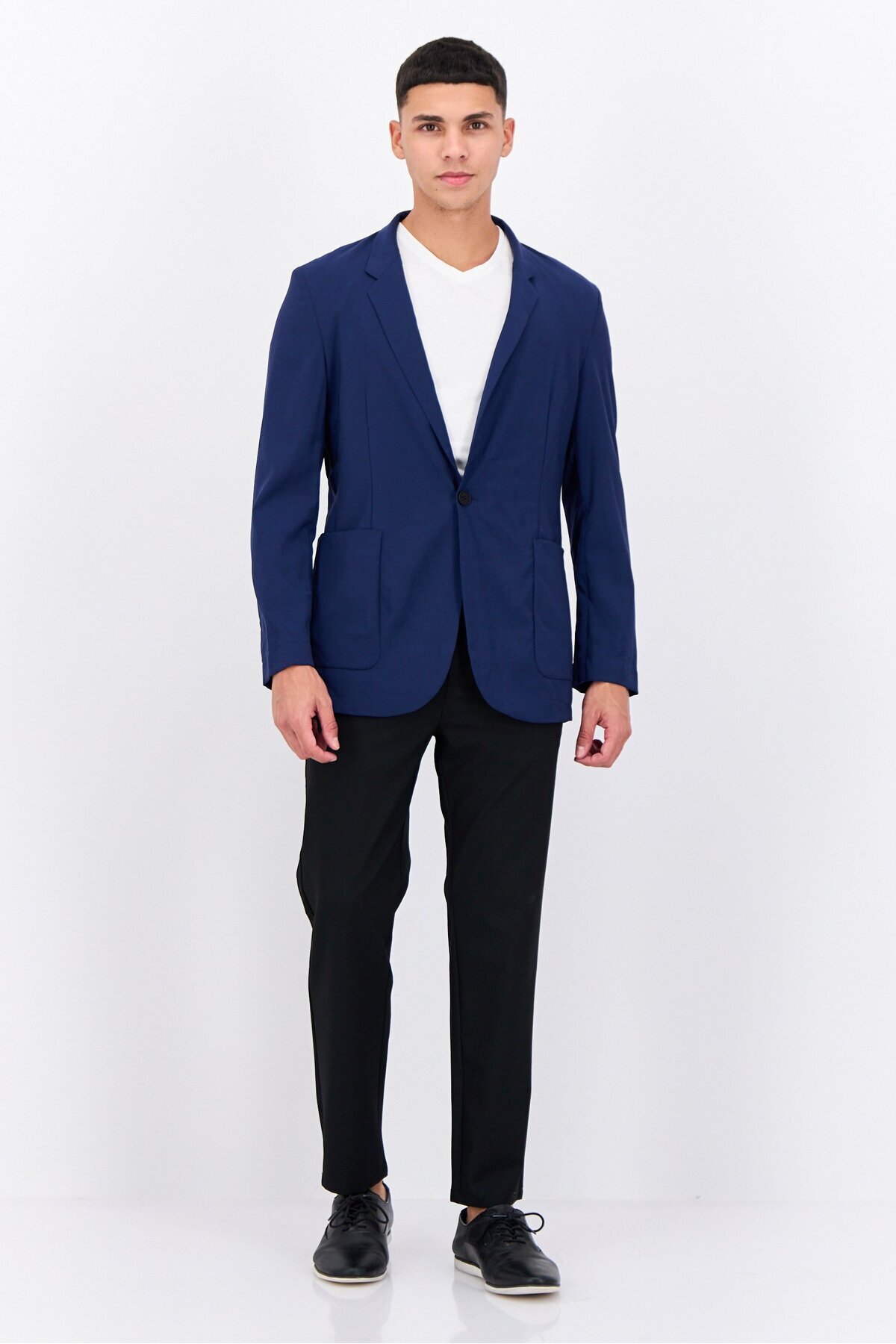 Hugo Boss-Men Slim Fit Plain Semi Formal Blazer, Navy 4