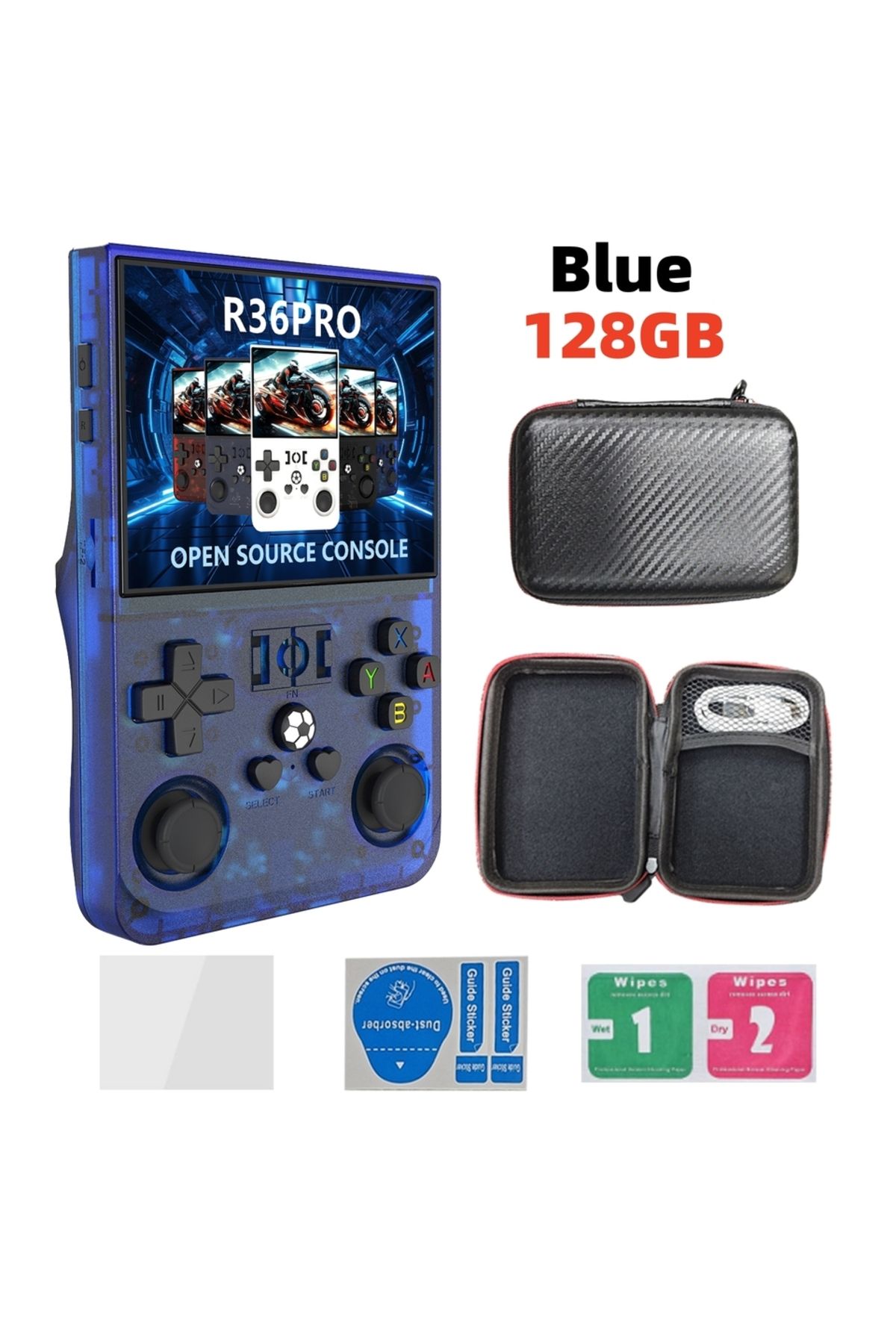 Choice-Blue 128gb Open Source R36 Pro Retro Handheld Video Game Console Linux System 3.5 Inch Ips Screen Po 1