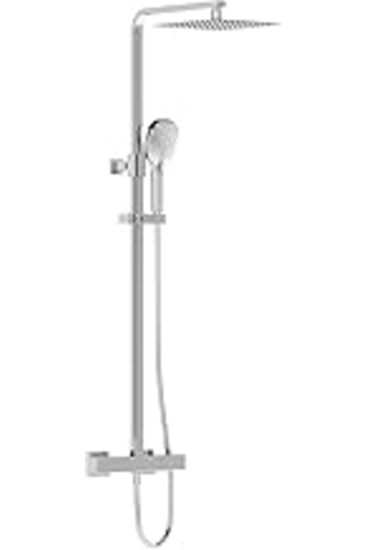 DENİZBİLİŞİM Aquaheat Bliss S 230 A47202 Termostatik Duş Sistemi, Krom
