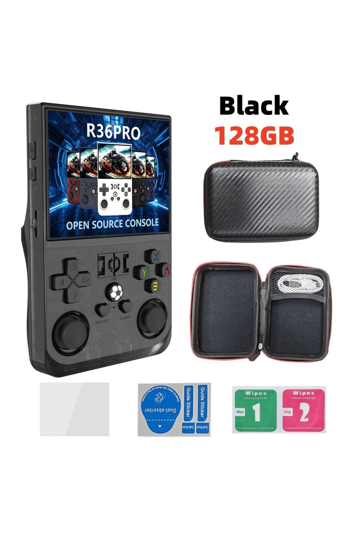 Choice-Black 128gb Open Source R36 Pro Retro Handheld Video Game Console Linux System 3.5 Inch Ips Screen P 1