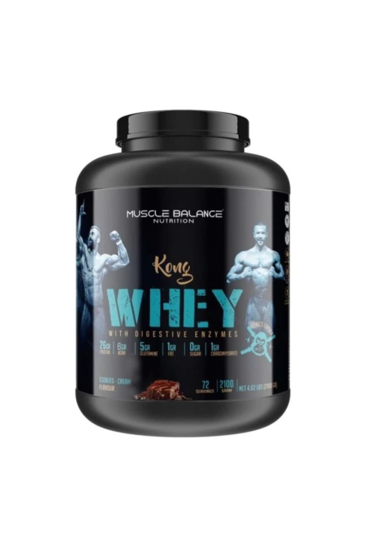 MUSCLE BALANCE Whey Isolate Protein Kong Edition 2100 gr 72 Servis Brownie Çikolata