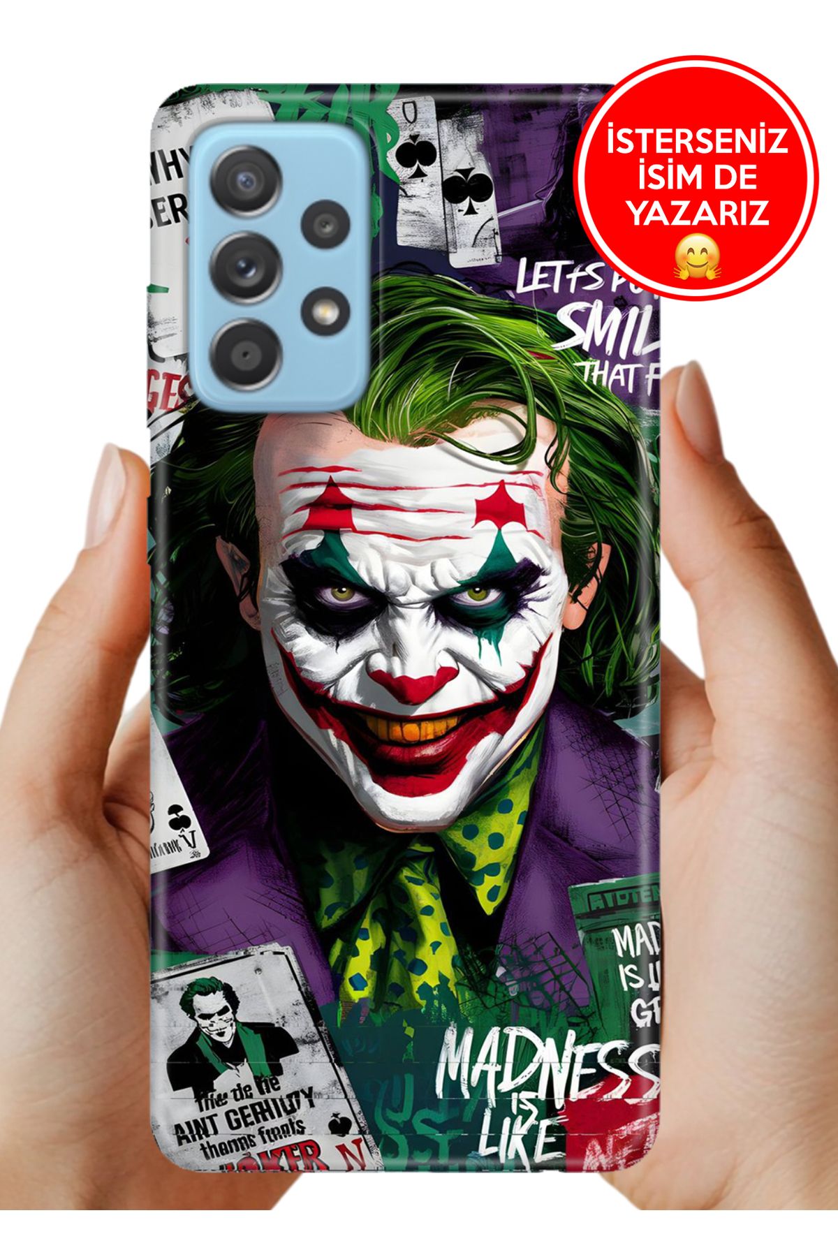 Cekuonline Samsung Galaxy A53 Kılıf Sm A53 0.35 mm Resimli Silikon Joker--Smile