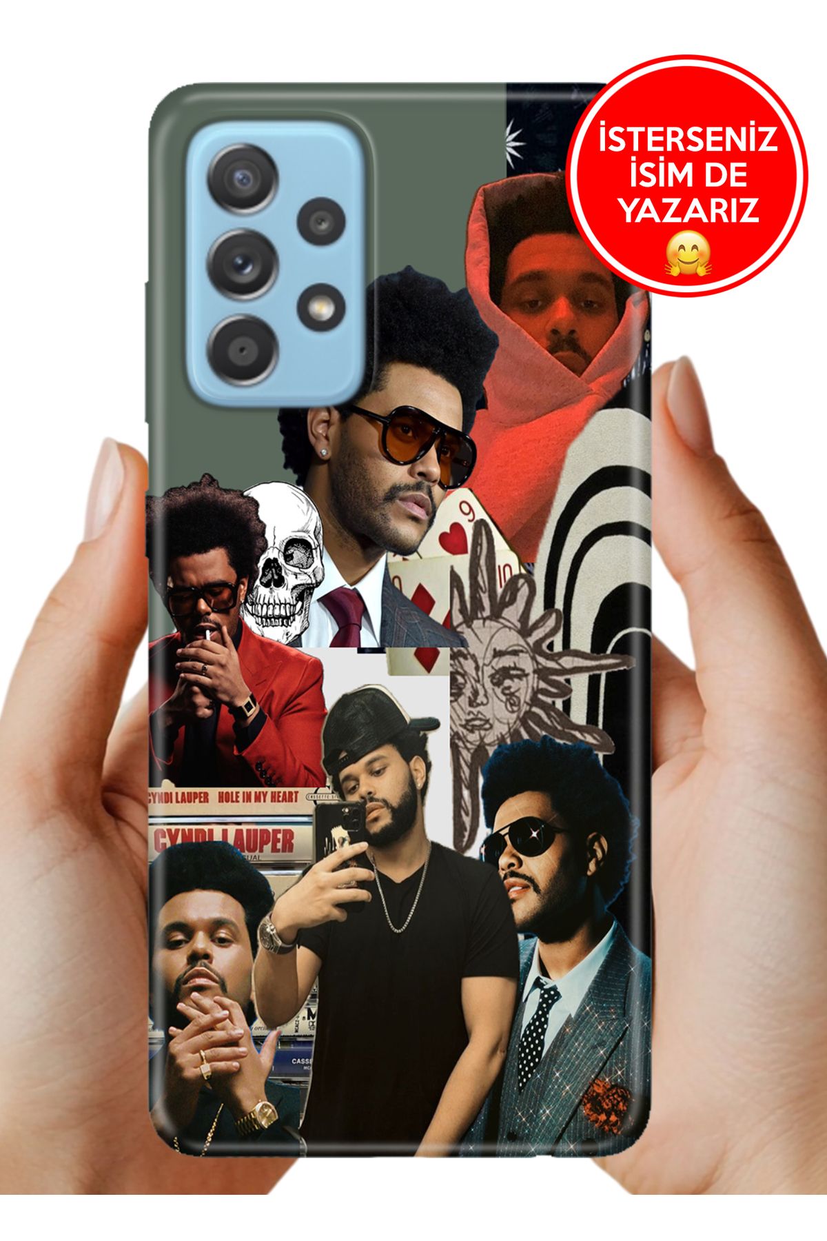 Cekuonline Samsung Galaxy A23 Kılıf Telefon Kılıfı Tasarım Kapak Weeknd