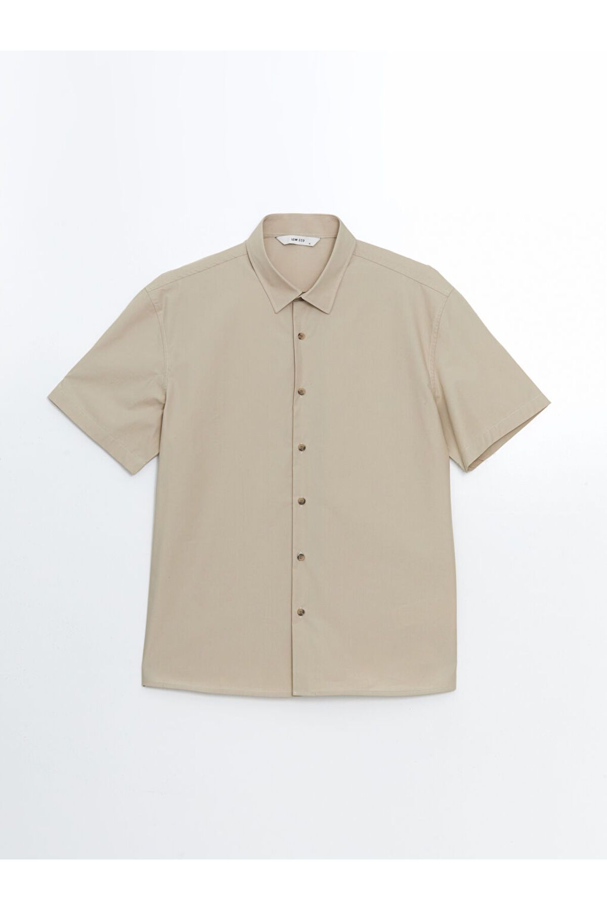 LC Waikiki-LCW ECO Regular Fit Kurzarm-Herrenhemd aus Popeline 5