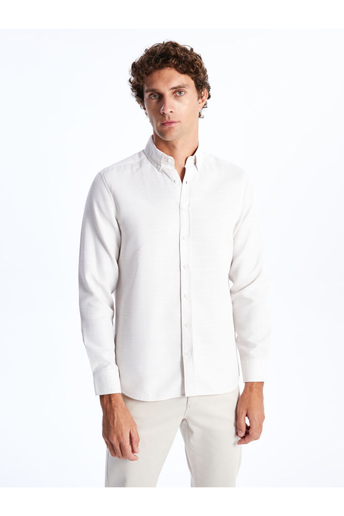 LC Waikiki Yeni Sezon Regular Fit Uzun Kollu Armurlu Erkek Gomlek - S40311Z8