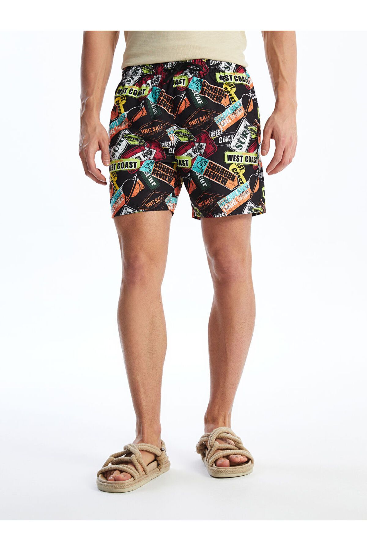 LC Waikiki-Lcw Short Size Patterned Men's Swim Shorts Fast Fashion 3