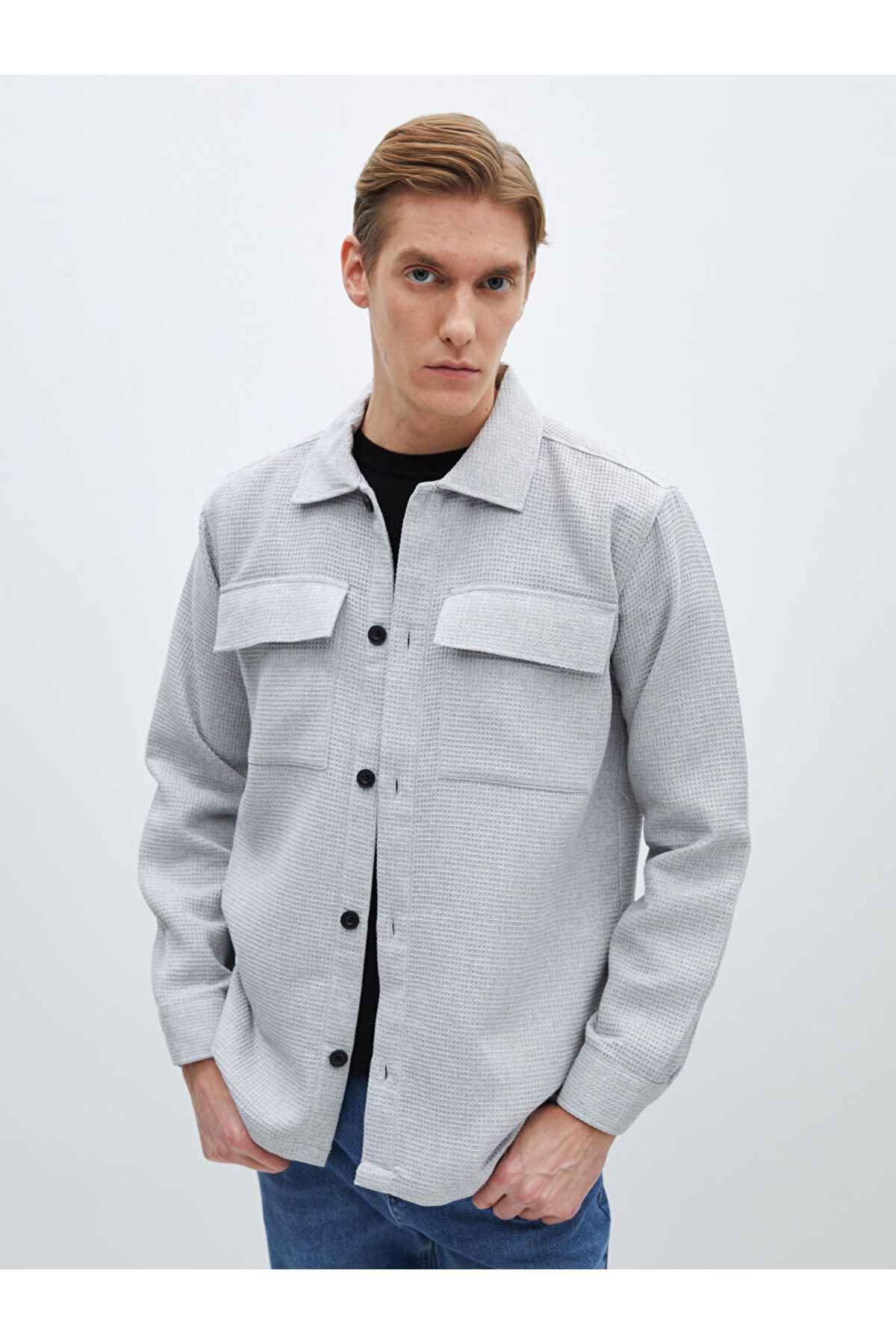 LC Waikiki LCW Regular Fit Uzun Kollu Erkek Gömlek Ceket