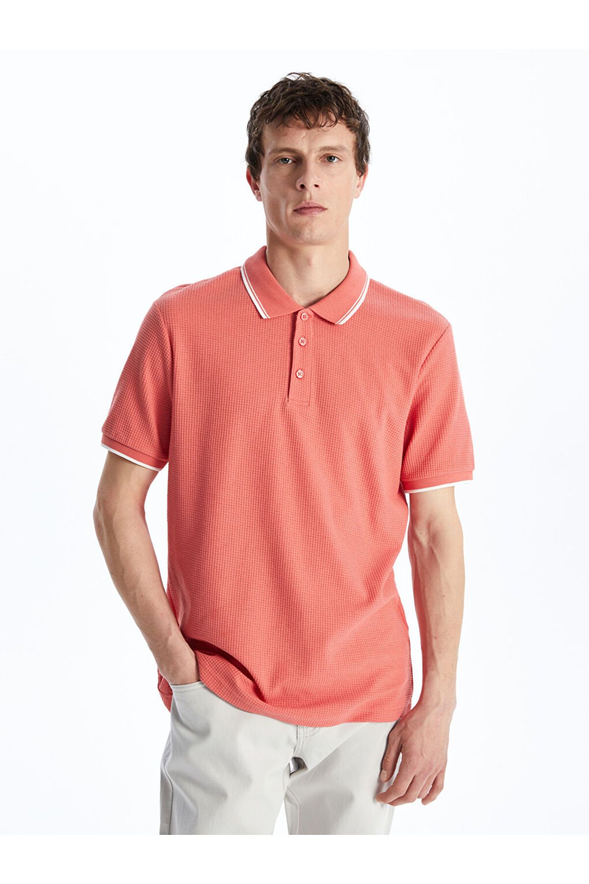 LC Waikiki Yeni Sezon Polo Yaka Kisa Kollu Pike Erkek Tisort - S47341Z8
