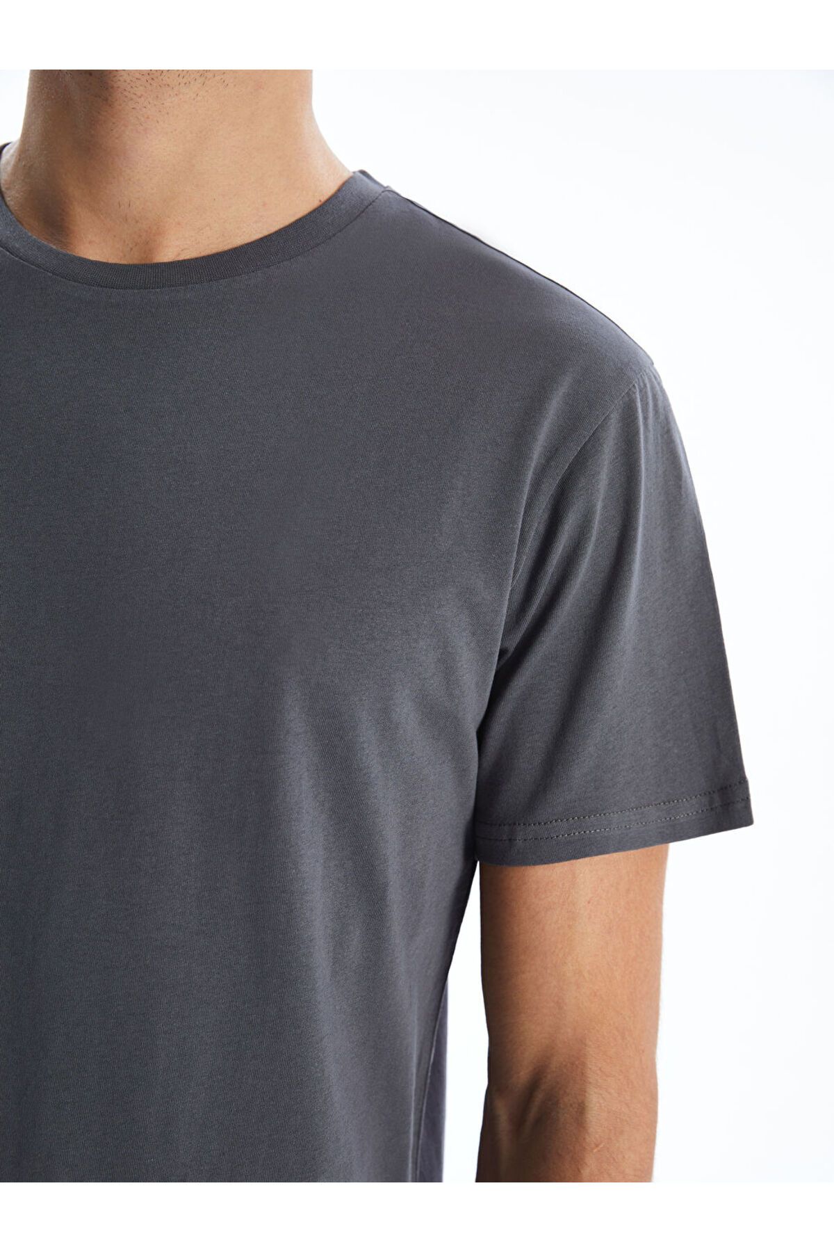 LC Waikiki-Ανδρικό T-Shirt LCW Crew Neck χτενισμένο βαμβακερό 3