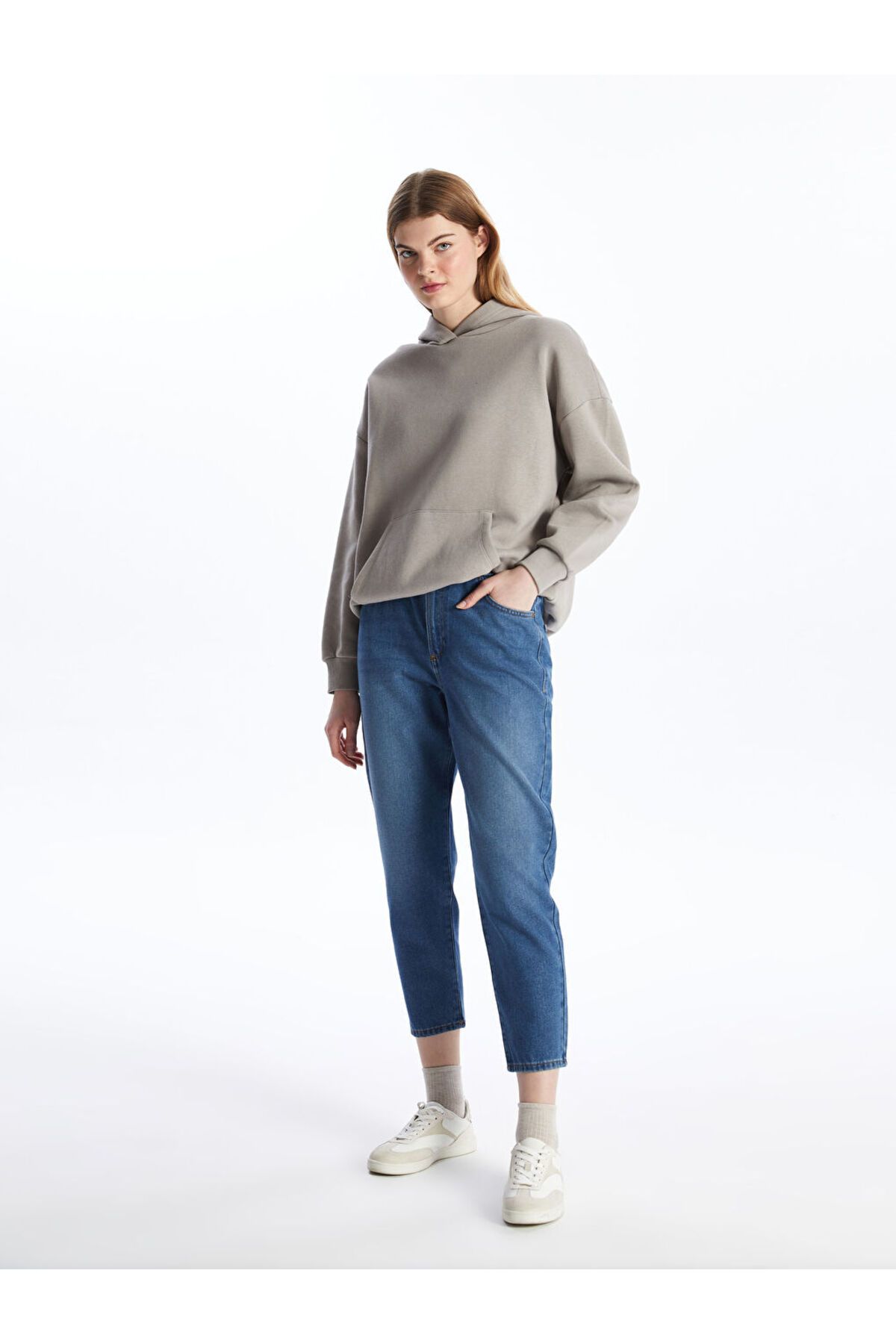 LC Waikiki Beli Lastikli Slouchy Fit Kadın Jean Pantolon