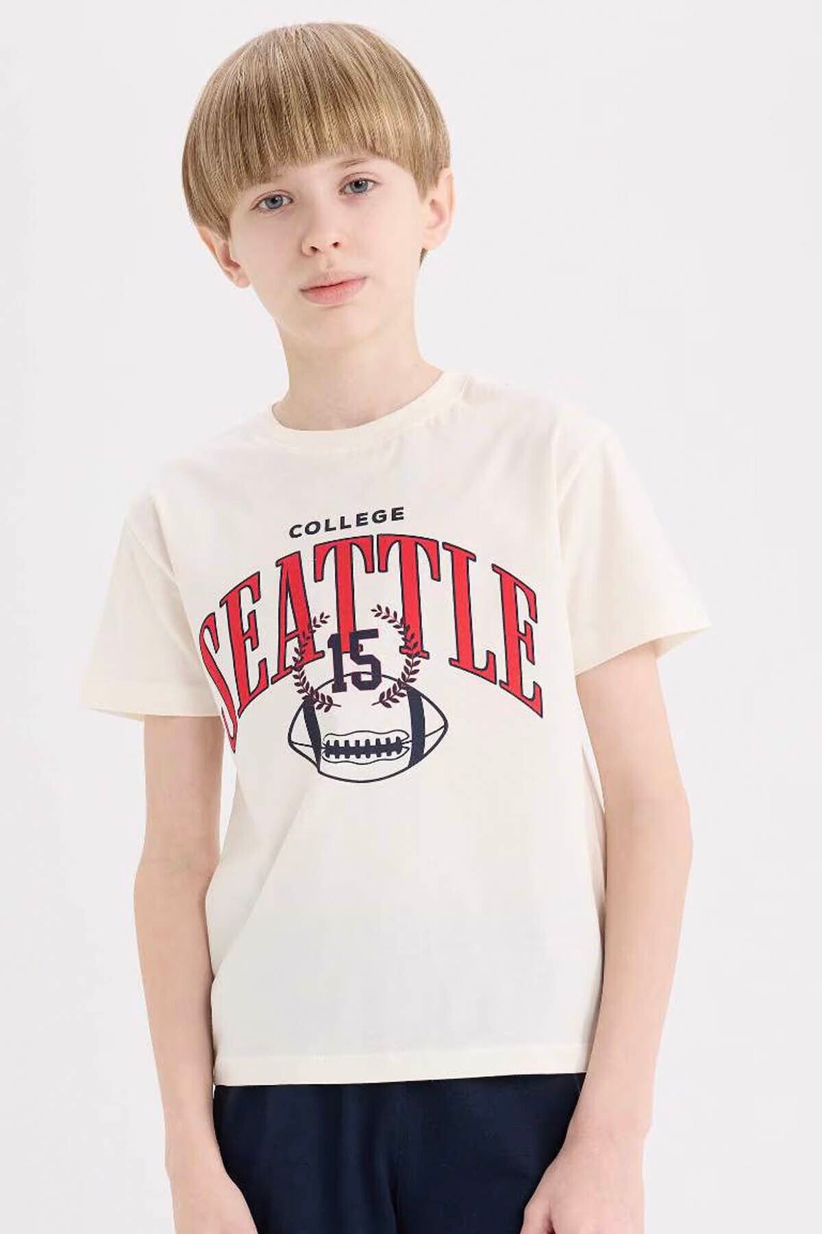 DeFacto-Ecru Boy's Top and Bottom Set E4691A8/Er118 2