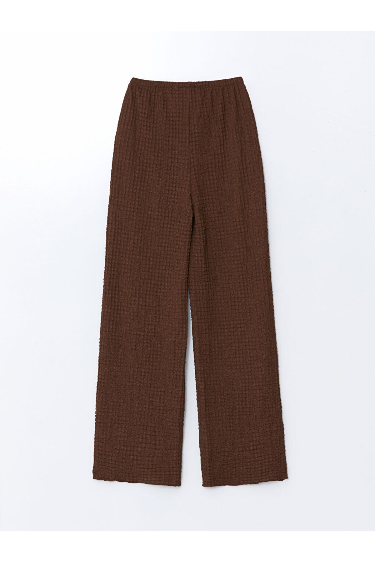 LC Waikiki-Create Your Style from Uzg Store |   Textured Women's Trousers with Elastic Waist 6