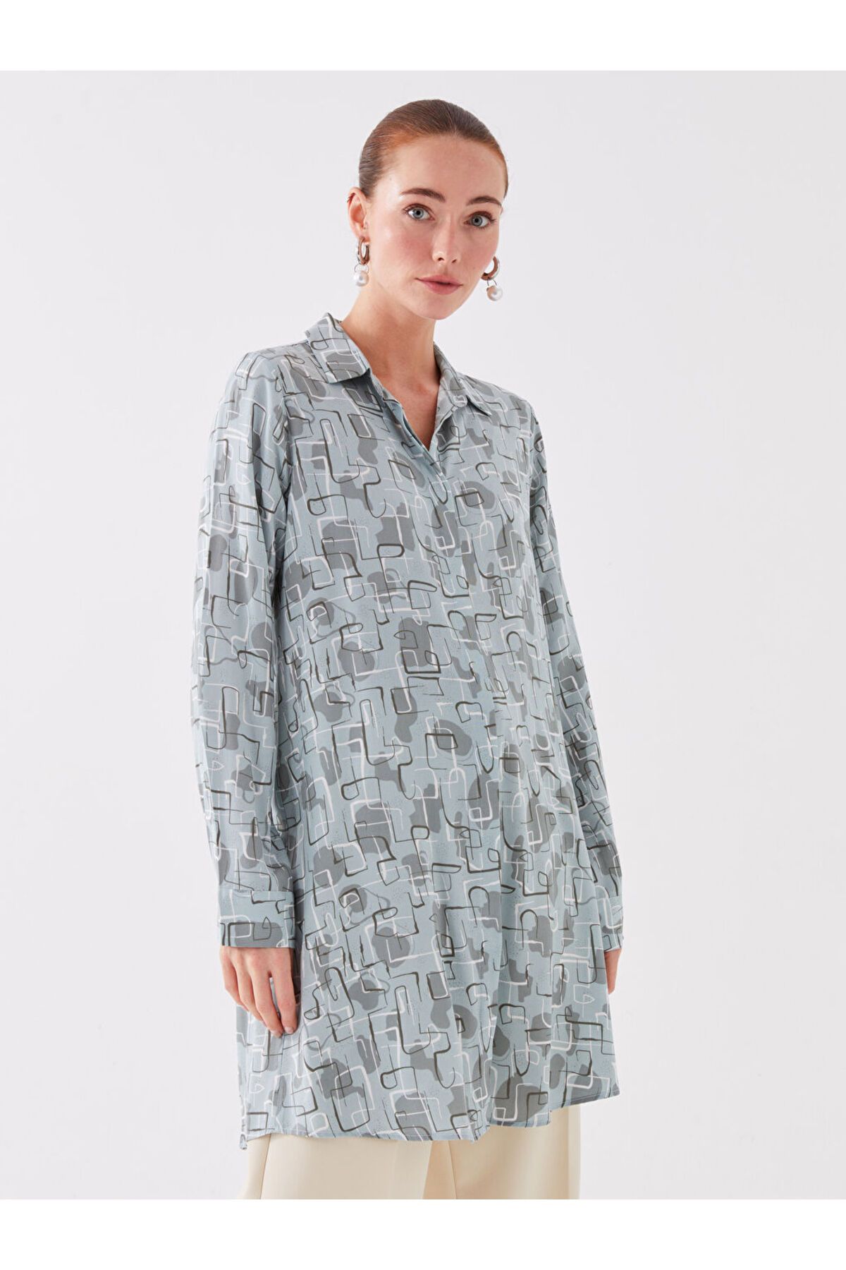 LC Waikiki Yeni Sezon Desenli Kadin Gomlek Tunik - S46480Z8