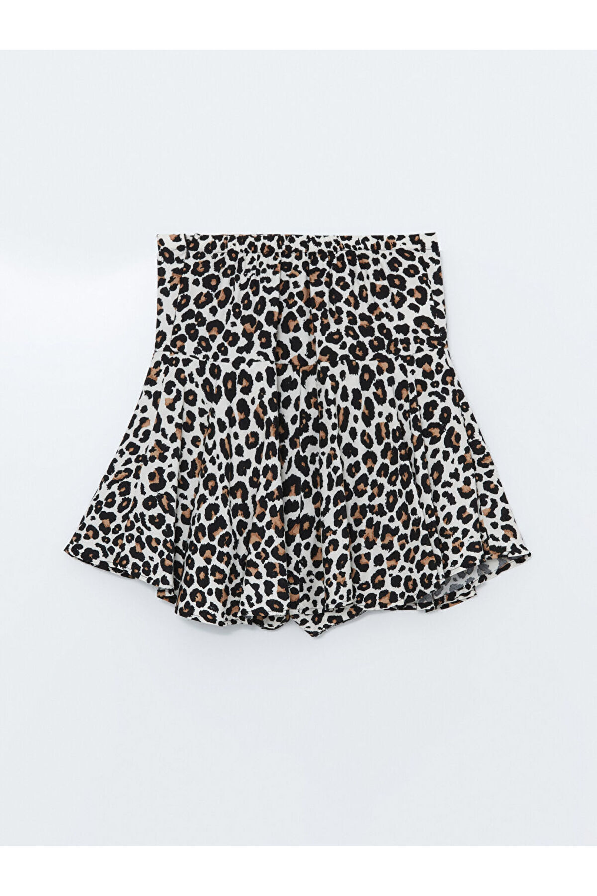 LC Waikiki-Slim Fit Leopard Patterned Women's Skirt with Shorts 7