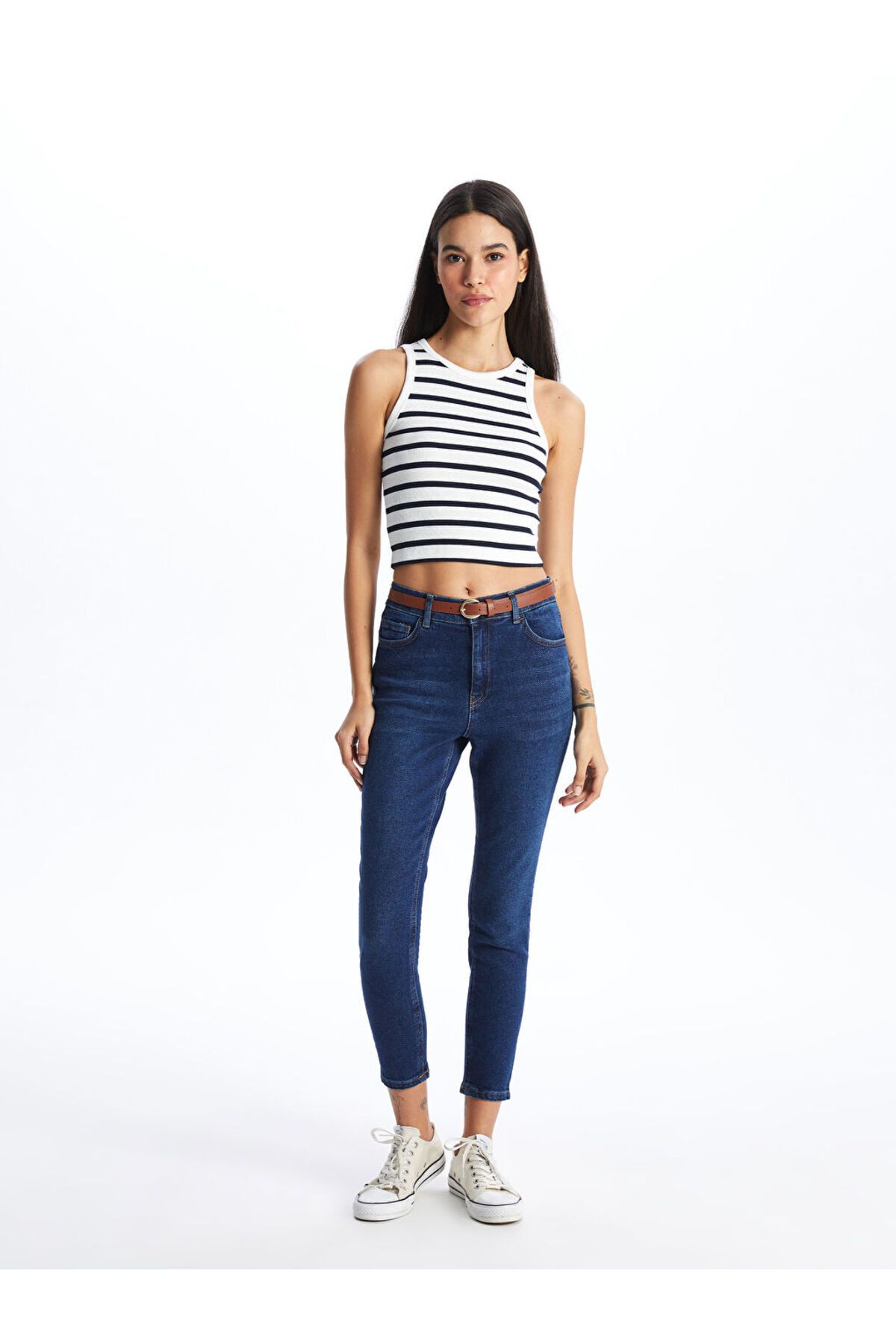 LC Waikiki Beli Kemerli Jüpiter Süper Skinny Fit Kadın Jean Pantolon