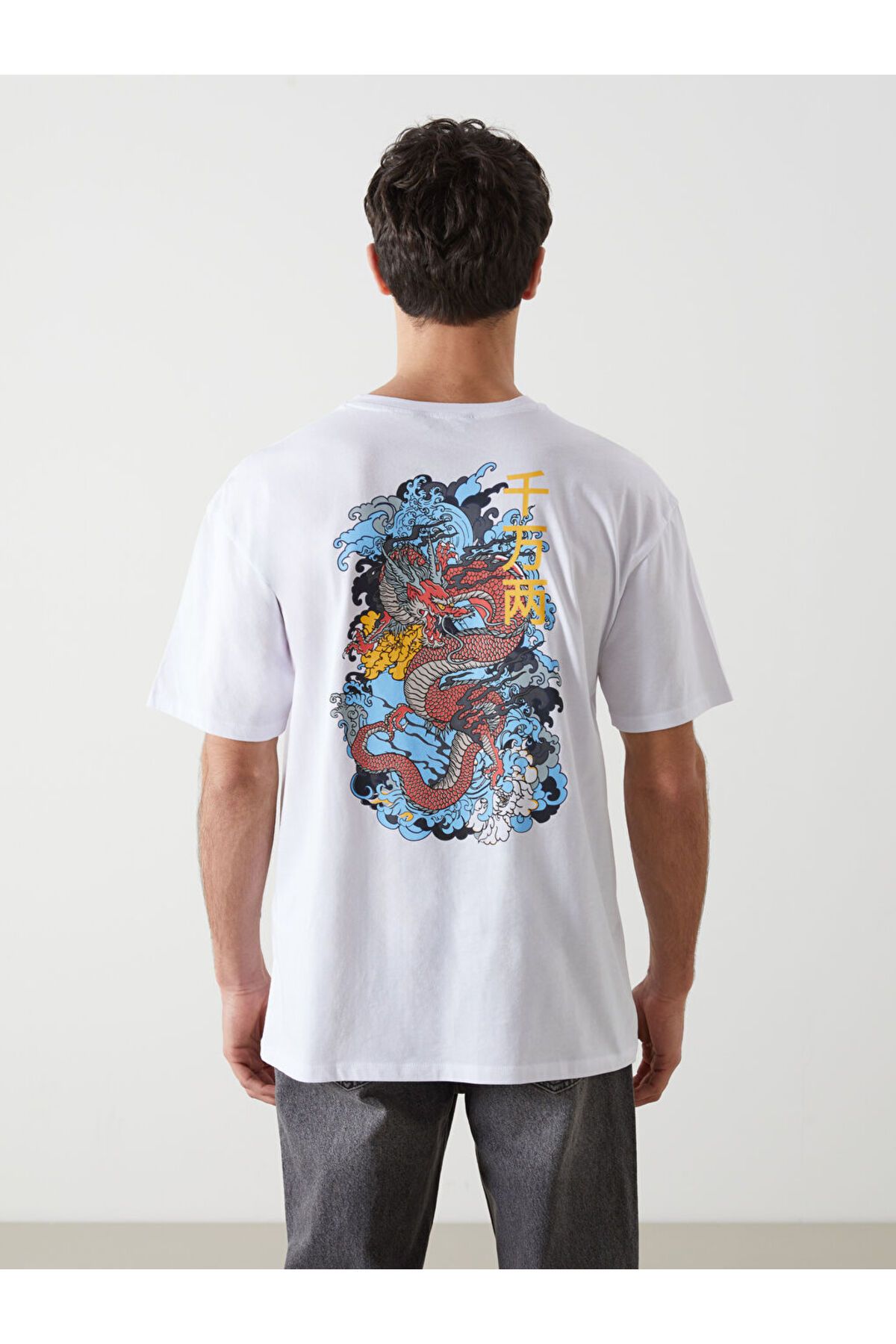 LC Waikiki-Νέα σεζόν Crew Neck κοντομάνικο εμπριμέ χτενισμένο βαμβακερό ανδρικό Tisort - S5I571Z8 4