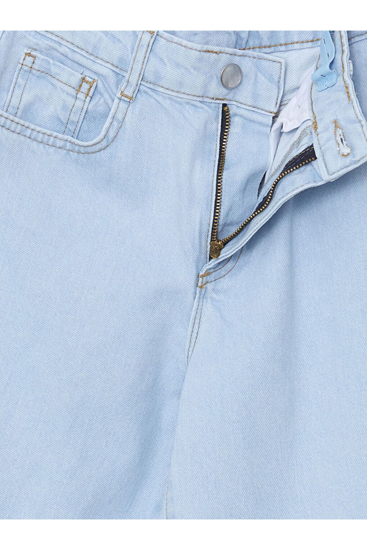 LC Waikiki-Lcw Girl's Jeans Trousers with Adjustable Elastic Waist 2